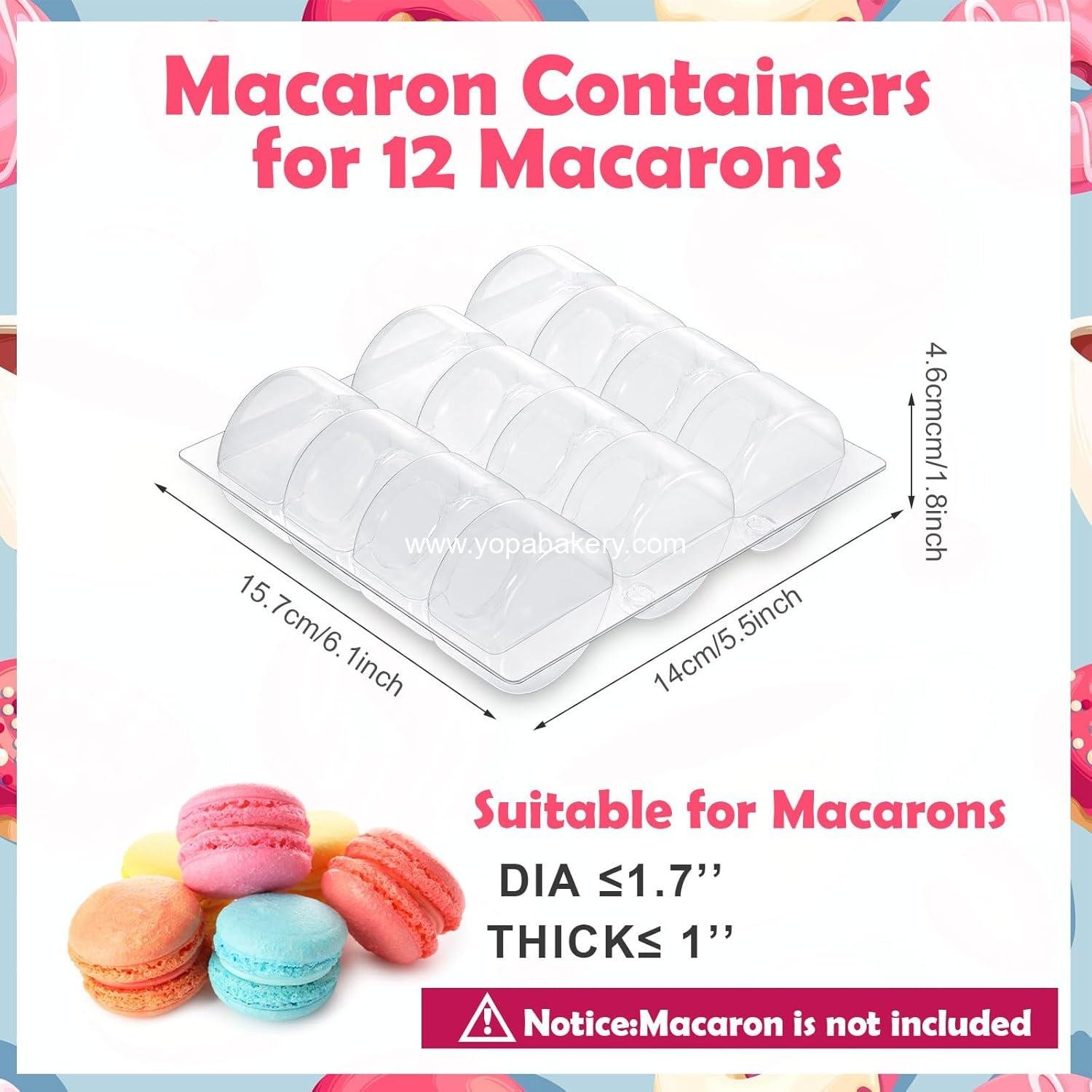 Wholesale 24 Pcs Clear Plastic Macaron Boxes - Storage Containers for Cookies, Wedding, Party Gifts, Display Trays - Manufacturer