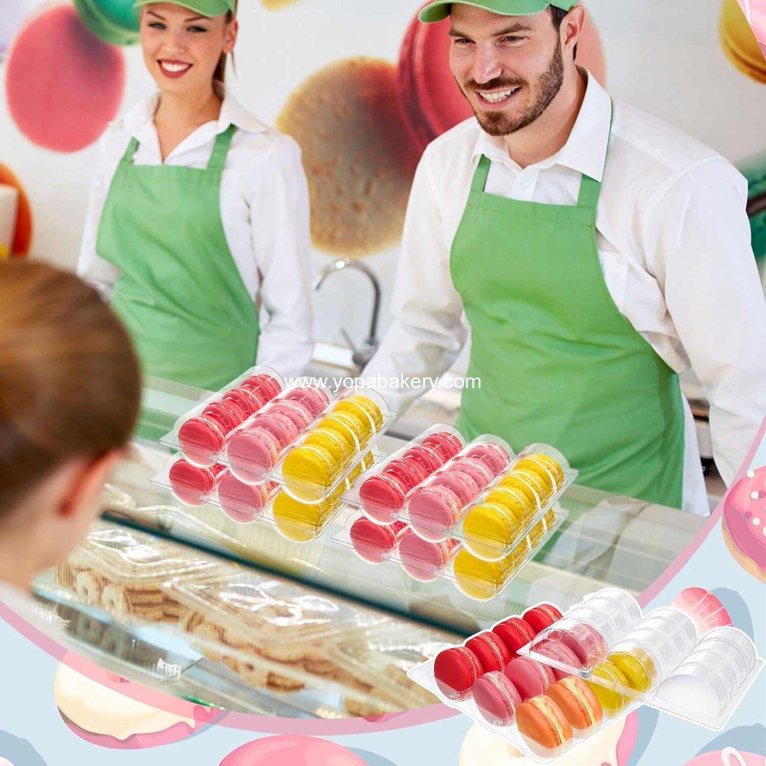 Wholesale 24 Pcs Clear Plastic Macaron Boxes - Storage Containers for Cookies, Wedding, Party Gifts, Display Trays - Manufacturer