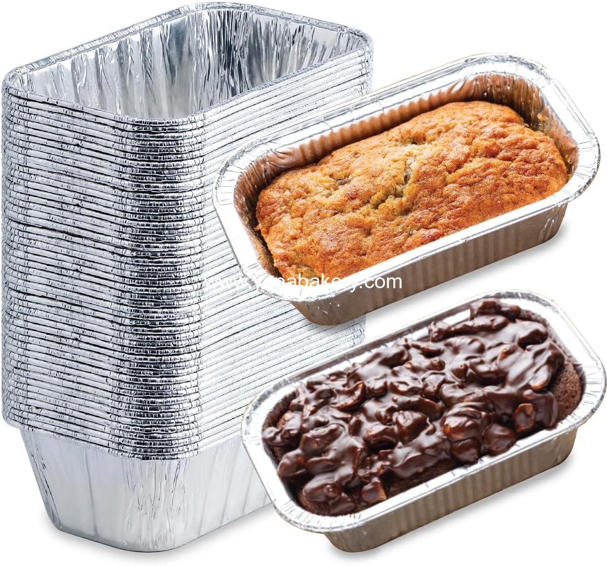 Spare Essentials (55 Pack) 1LB Mini Foil Loaf Pans - 1 Pound Disposable Aluminum Baking Pans for Individual Bread, Cake, Meatloaf - Small Loaf Pans with Liners, Small Bread Tins 6 x 3.5 x 2