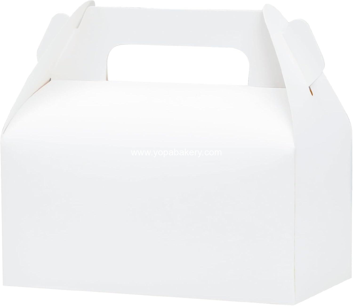 UnicoPak 30 Pack White Gable Treat Boxes Party Favor Boxes for Goodie Snacks Cookie Candy Toys Birthday Party Wedding Shower Holidays 6.5x3.5x4 Inches