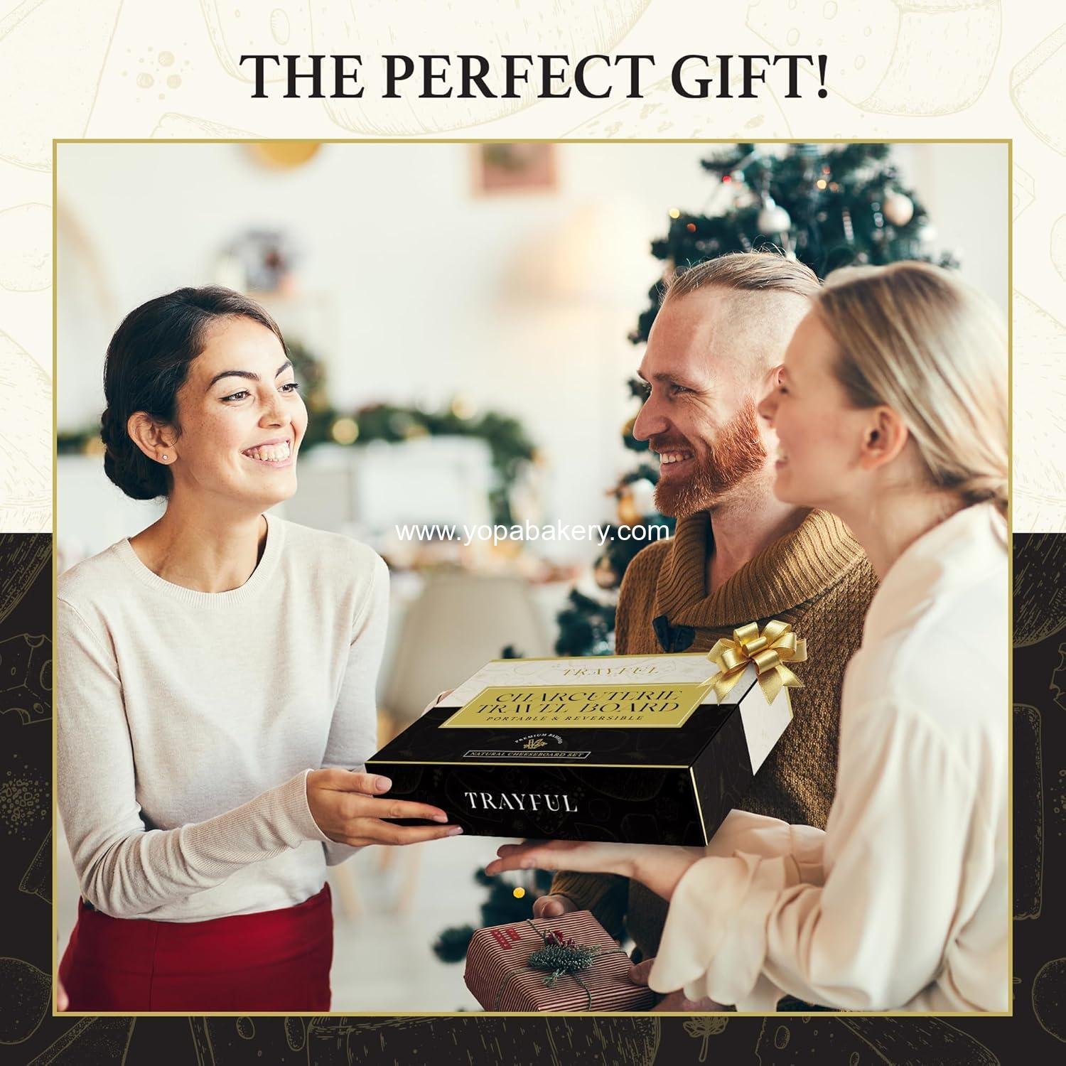 OEM Charcuterie Board with Lid - Reversible 2-in-1 Travel Cheese Board for Picnics and Entertaining - Housewarming Gift Set - Covered Snack Serving Tray - Large Food Platter Factory