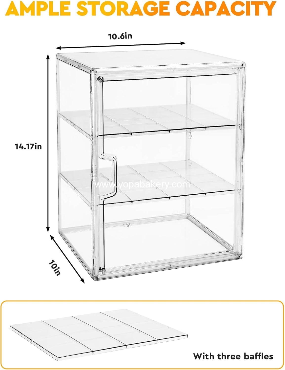 Wholesale 4-Layer Adjustable Pastry Display Case and Bread Box for Kitchen Countertop - Large Capacity Storage for Home-baked Breads, Muffins, and Bagels - Factory