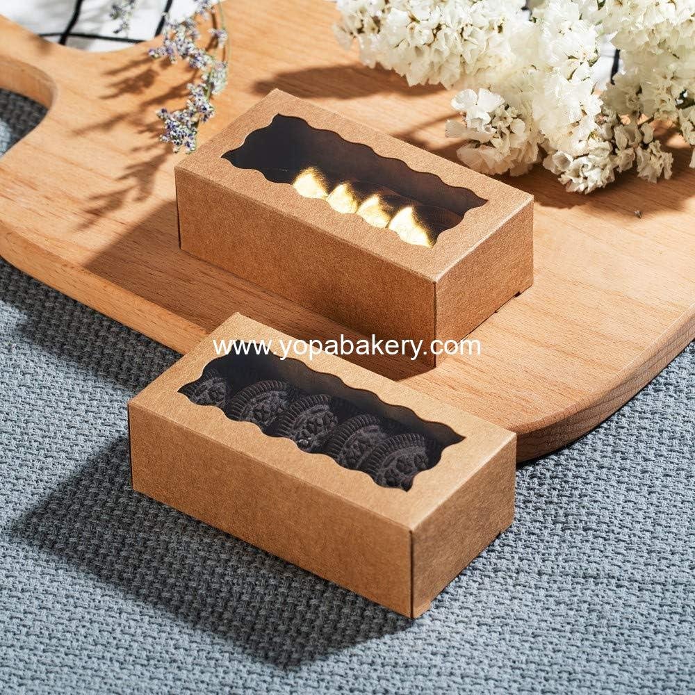 Wholesale 50PCS Macaron Boxes 4.17 x 2.16 x 1.37 Inches for 2, Macaron Container and Packaging for Weddings, Parties, Small Bakeries, Mini Pastries - Factory