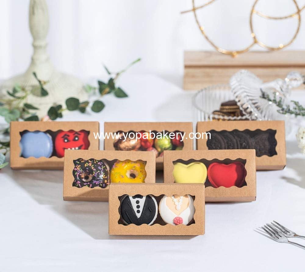 Wholesale 50PCS Macaron Boxes 4.17 x 2.16 x 1.37 Inches for 2, Macaron Container and Packaging for Weddings, Parties, Small Bakeries, Mini Pastries - Factory