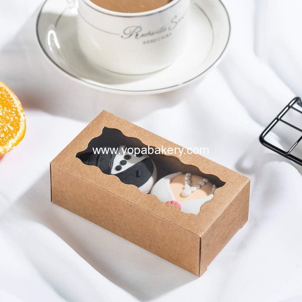 Wholesale 50PCS Macaron Boxes 4.17 x 2.16 x 1.37 Inches for 2, Macaron Container and Packaging for Weddings, Parties, Small Bakeries, Mini Pastries - Factory