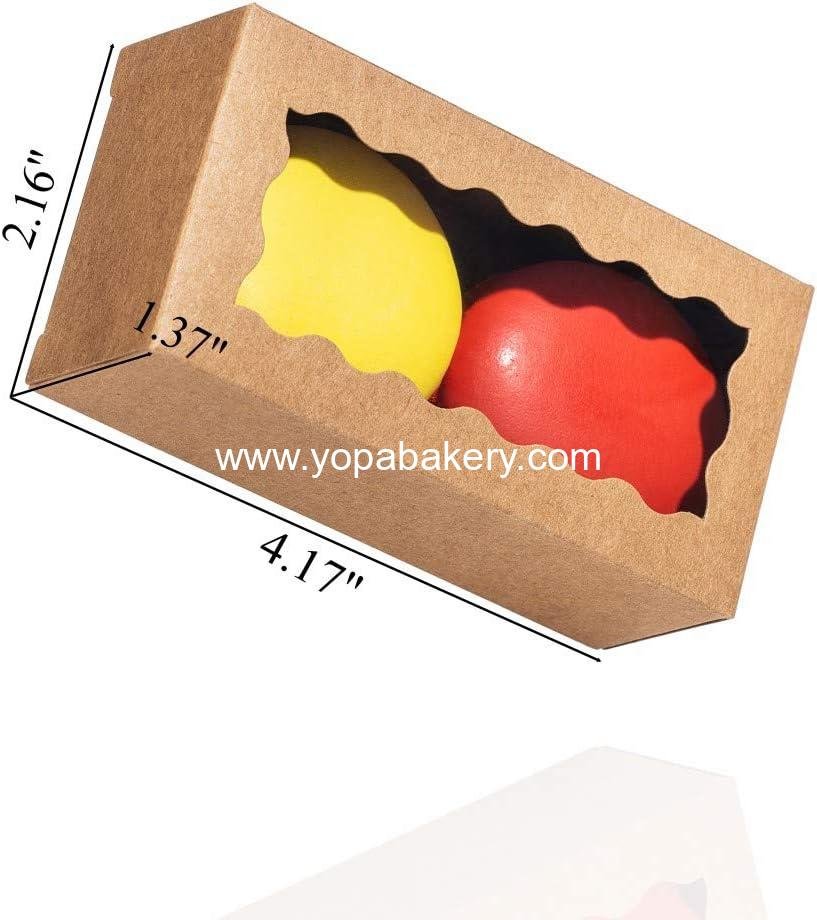 Wholesale 50PCS Macaron Boxes 4.17 x 2.16 x 1.37 Inches for 2, Macaron Container and Packaging for Weddings, Parties, Small Bakeries, Mini Pastries - Factory