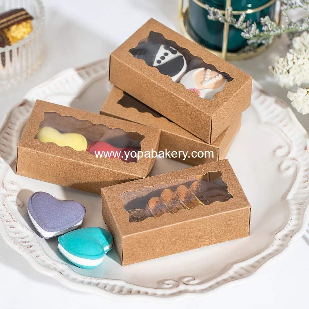 Wholesale 50PCS Macaron Boxes 4.17 x 2.16 x 1.37 Inches for 2, Macaron Container and Packaging for Weddings, Parties, Small Bakeries, Mini Pastries - Factory