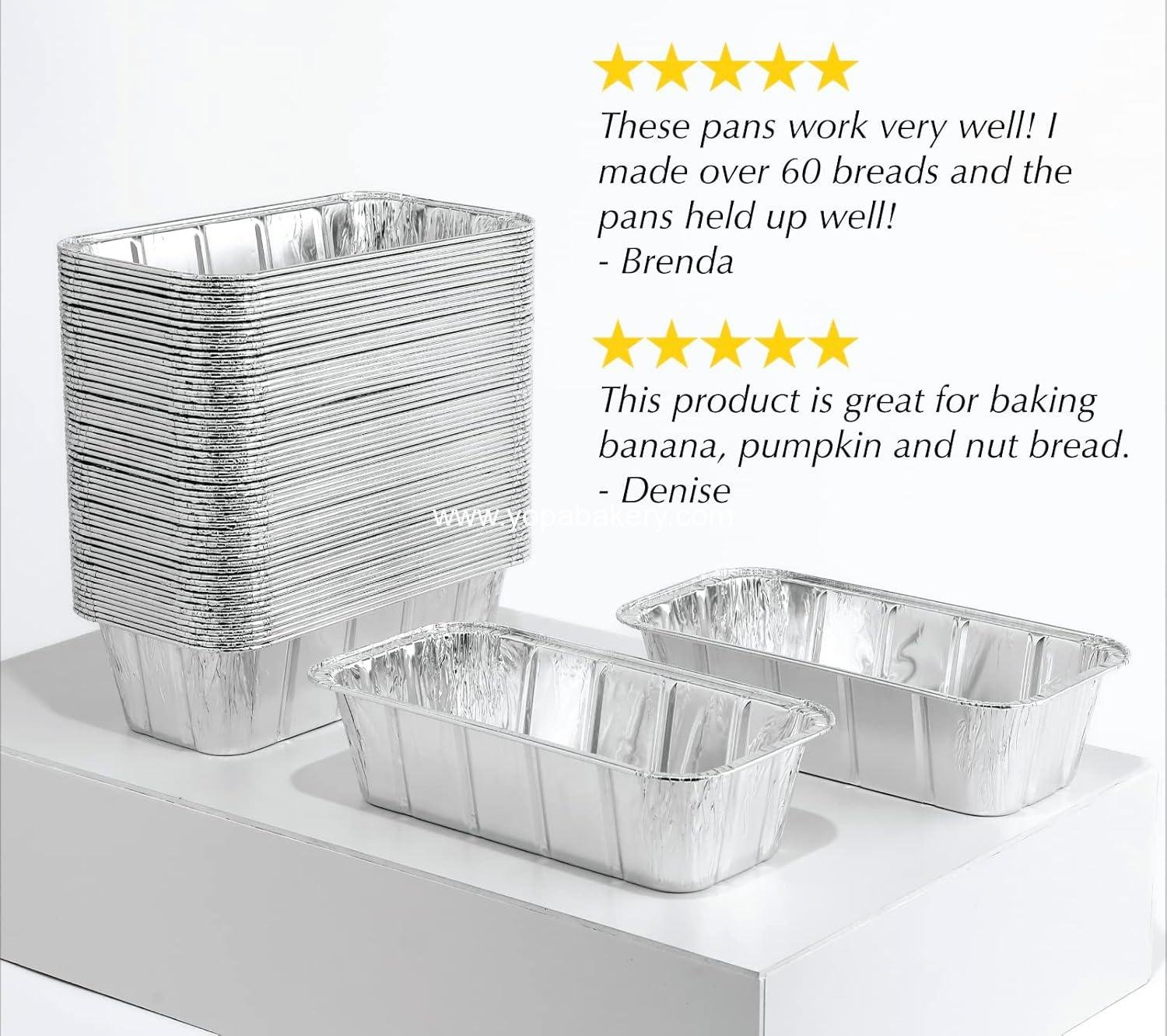 Wholesale 2Lb Foil Bread Pans (65 Pack) - Disposable Baking Pans for Banana Bread, Cakes & Meatloaf - 2 Pound Aluminum Pans, 8.5