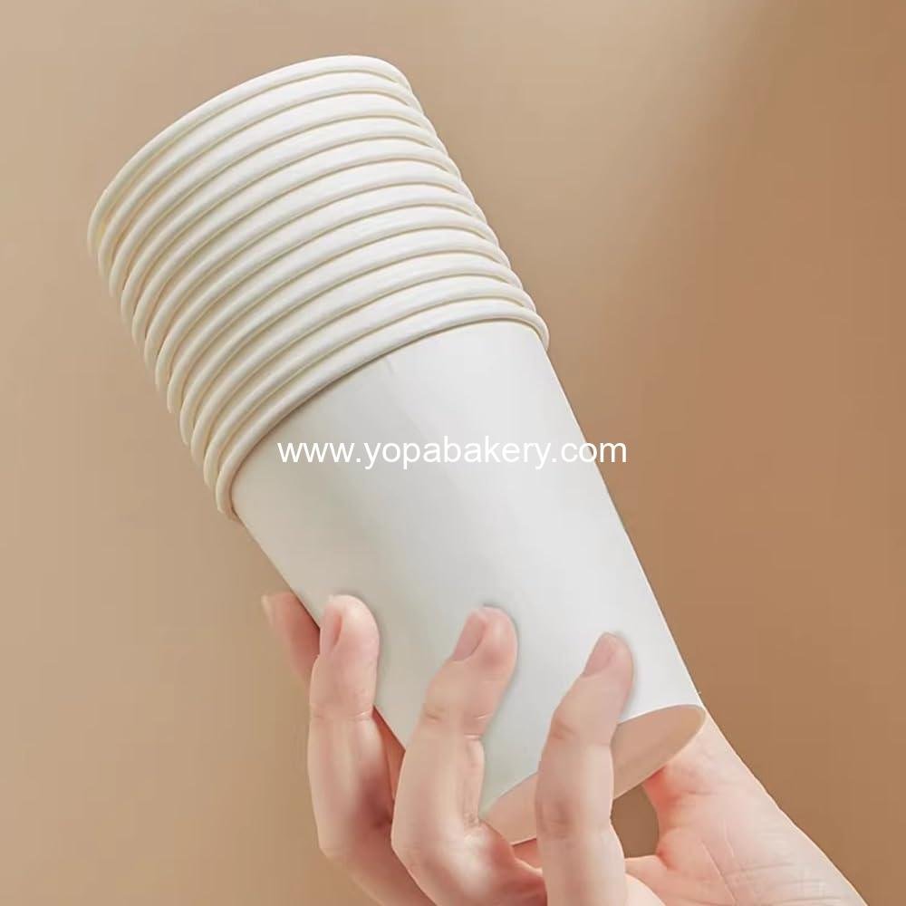 Wholesale 100 Count 12 oz Leak-Proof Paper Coffee Cups, Sturdy Disposable Hot and Cold Drink Cups - Factory