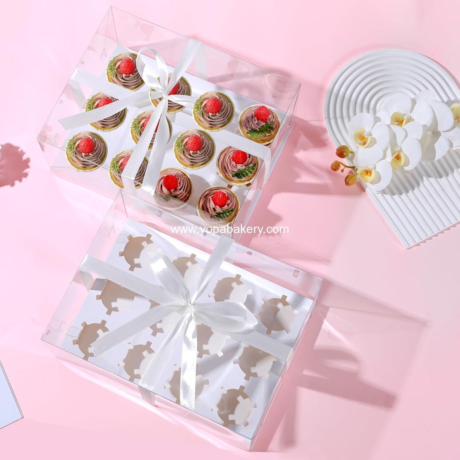 Wholesale 12 Count Clear Cupcake Boxes, 5.5