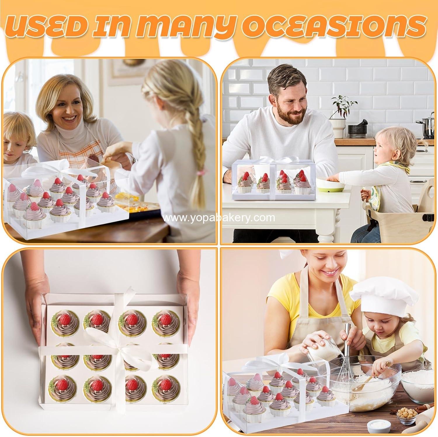 Wholesale 12 Count Clear Cupcake Boxes, 5.5