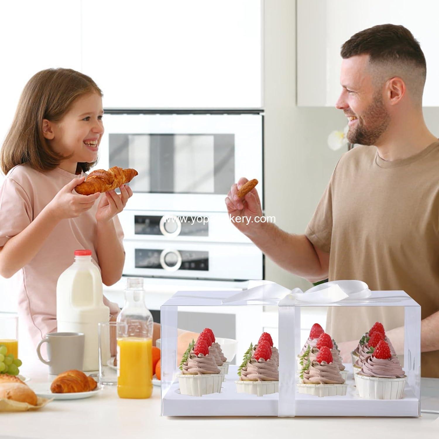 Wholesale 12 Count Clear Cupcake Boxes, 5.5