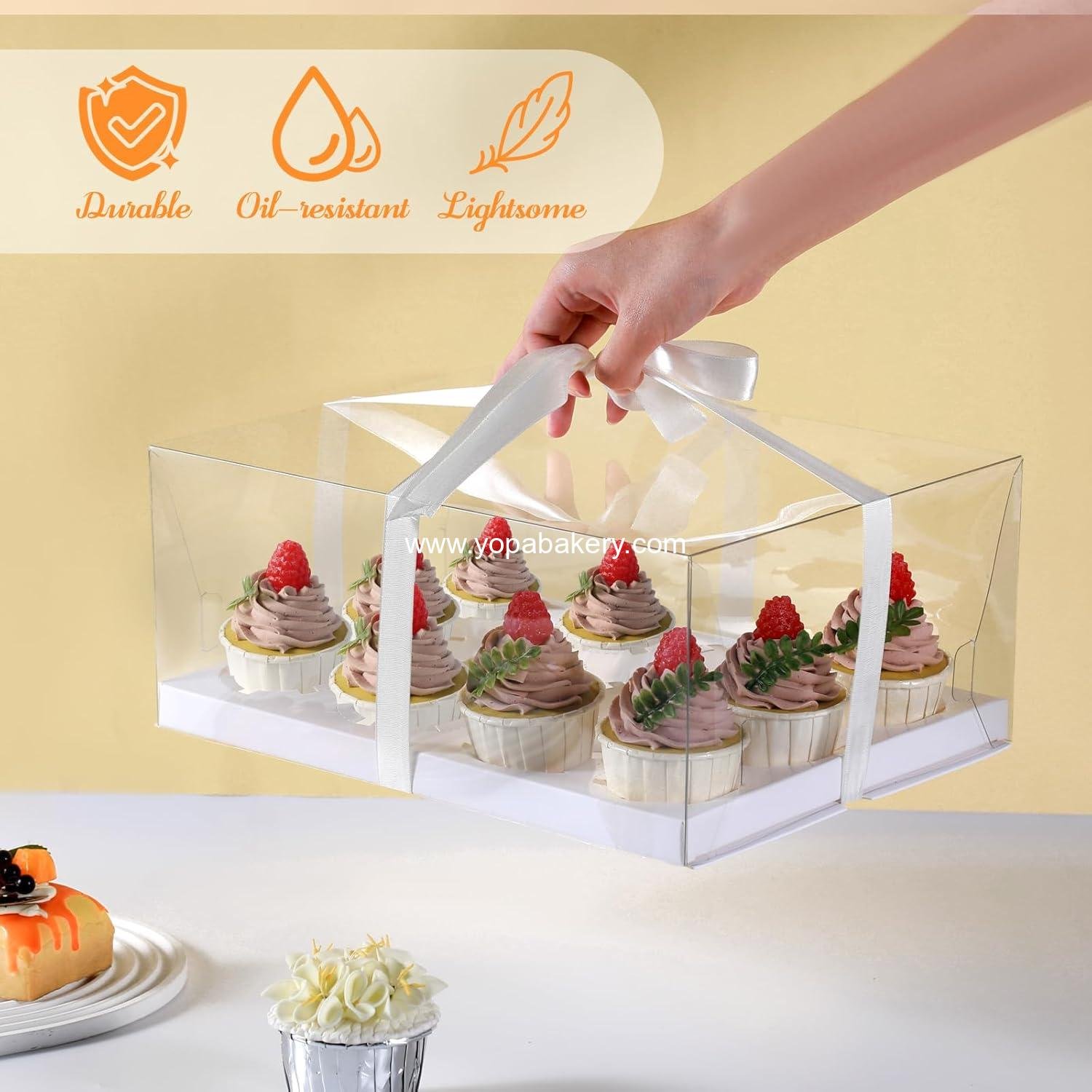 Wholesale 12 Count Clear Cupcake Boxes, 5.5