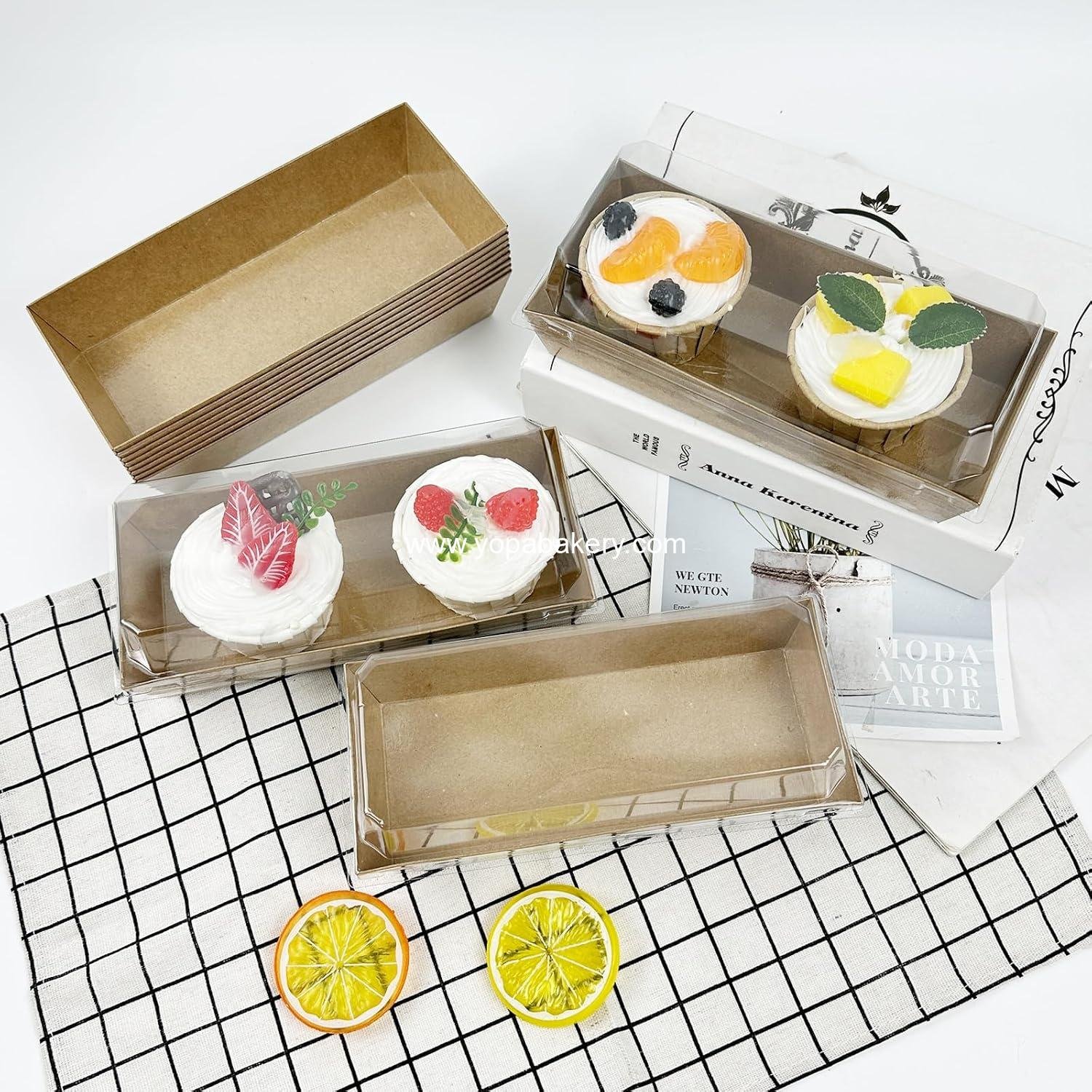 Wholesale 100 Pack Paper Charcuterie Boxes with Clear Lids, Disposable Kraft Food Containers for Bakery, Desserts, Sushi, Strawberries, Cookies, Hamburgers (Brown) Factory