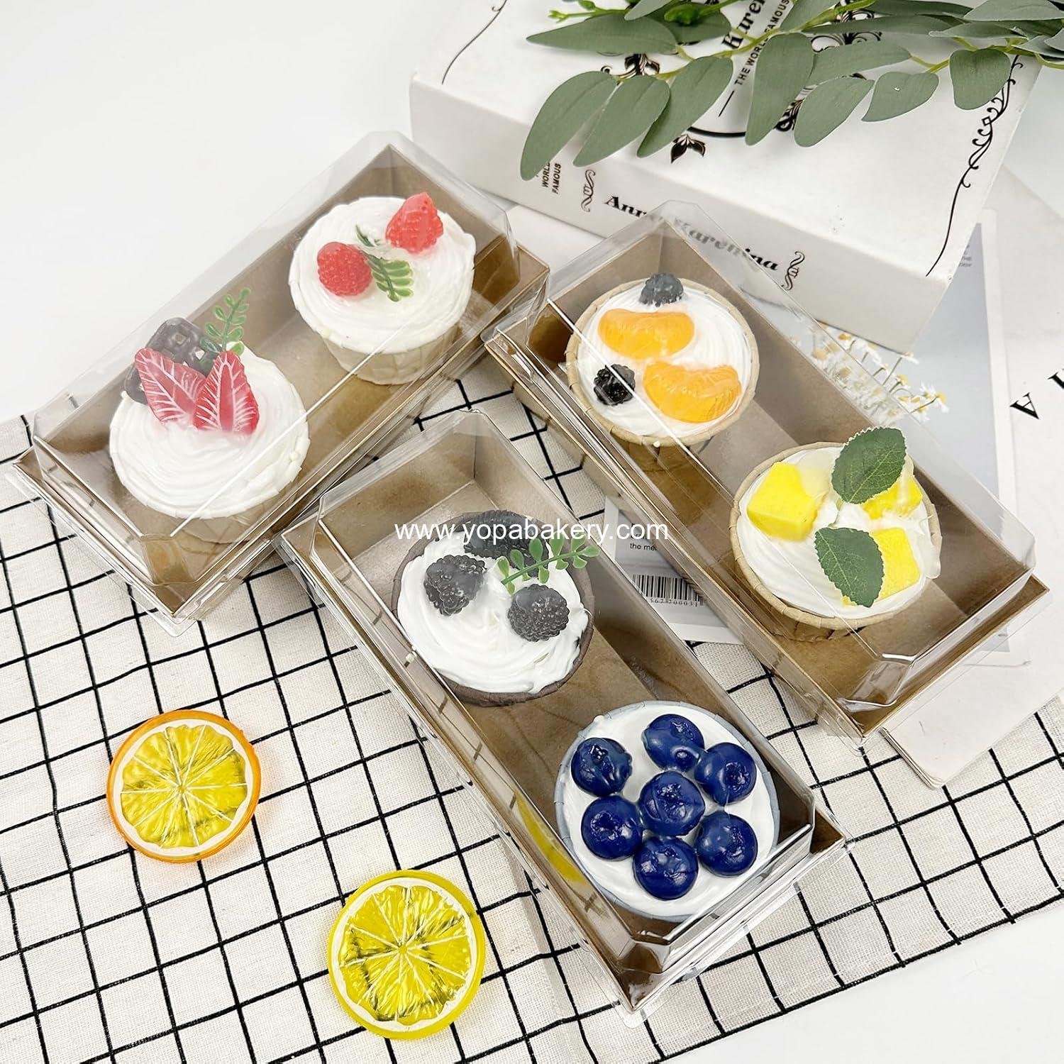 Wholesale 100 Pack Paper Charcuterie Boxes with Clear Lids, Disposable Kraft Food Containers for Bakery, Desserts, Sushi, Strawberries, Cookies, Hamburgers (Brown) Factory