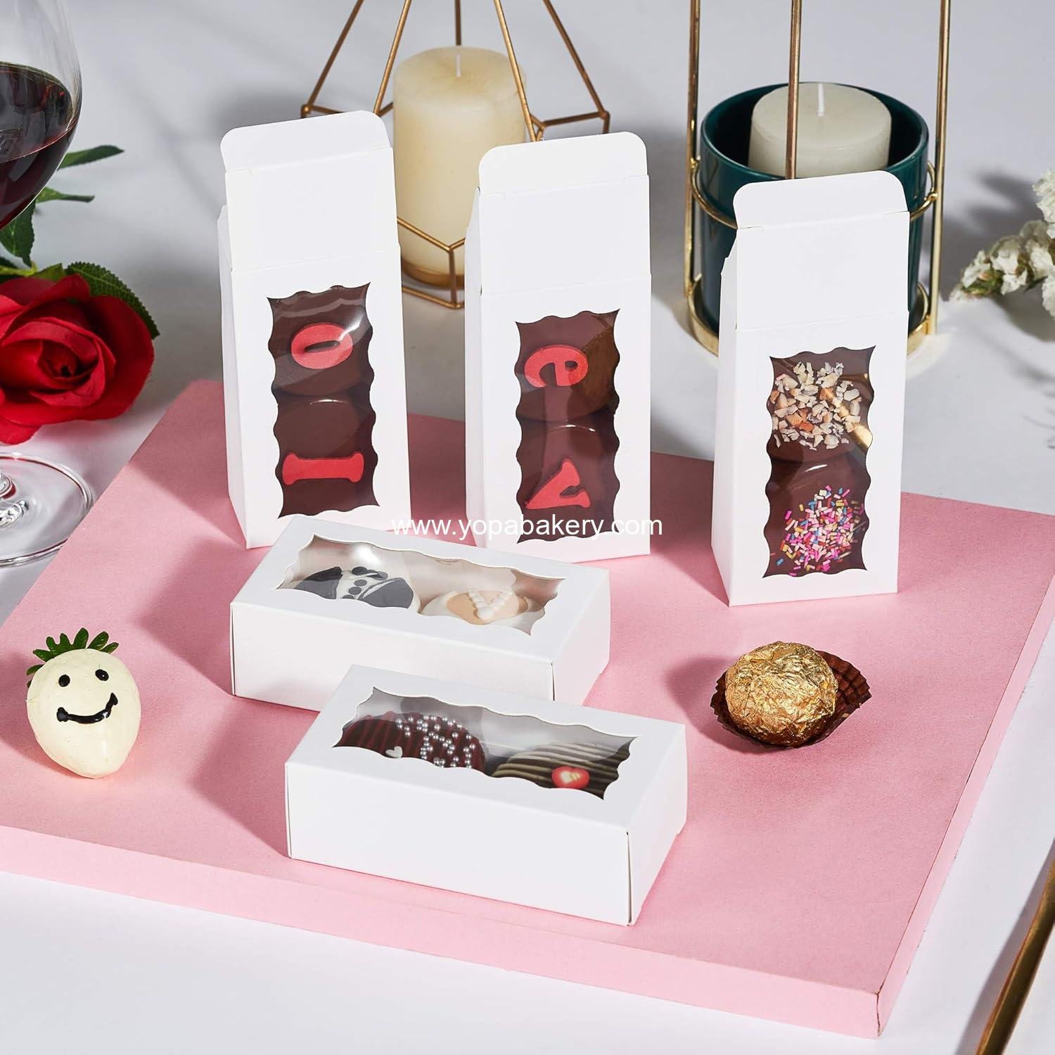 Wholesale 12PCS Premium White Macaron Boxes 4.17 x 2.16 x 1.37 Inches for 2 - Macaron Packaging for Wedding, Party, Thank You Favors - Factory