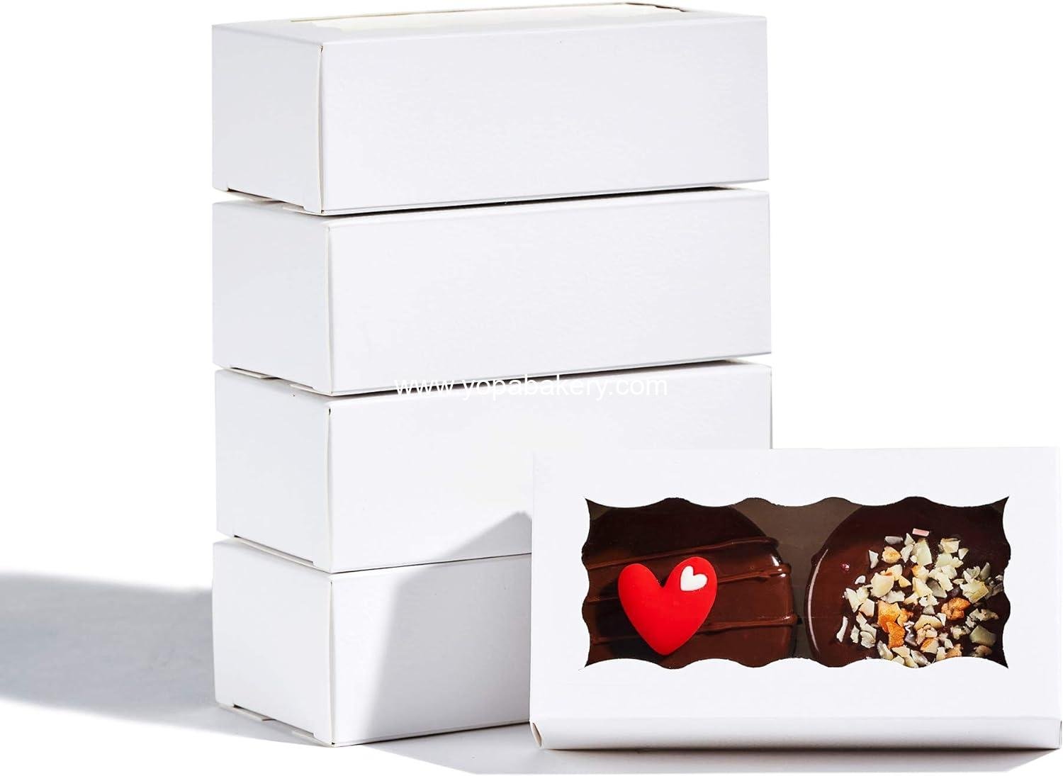 Wholesale 12PCS Premium White Macaron Boxes 4.17 x 2.16 x 1.37 Inches for 2 - Macaron Packaging for Wedding, Party, Thank You Favors - Factory