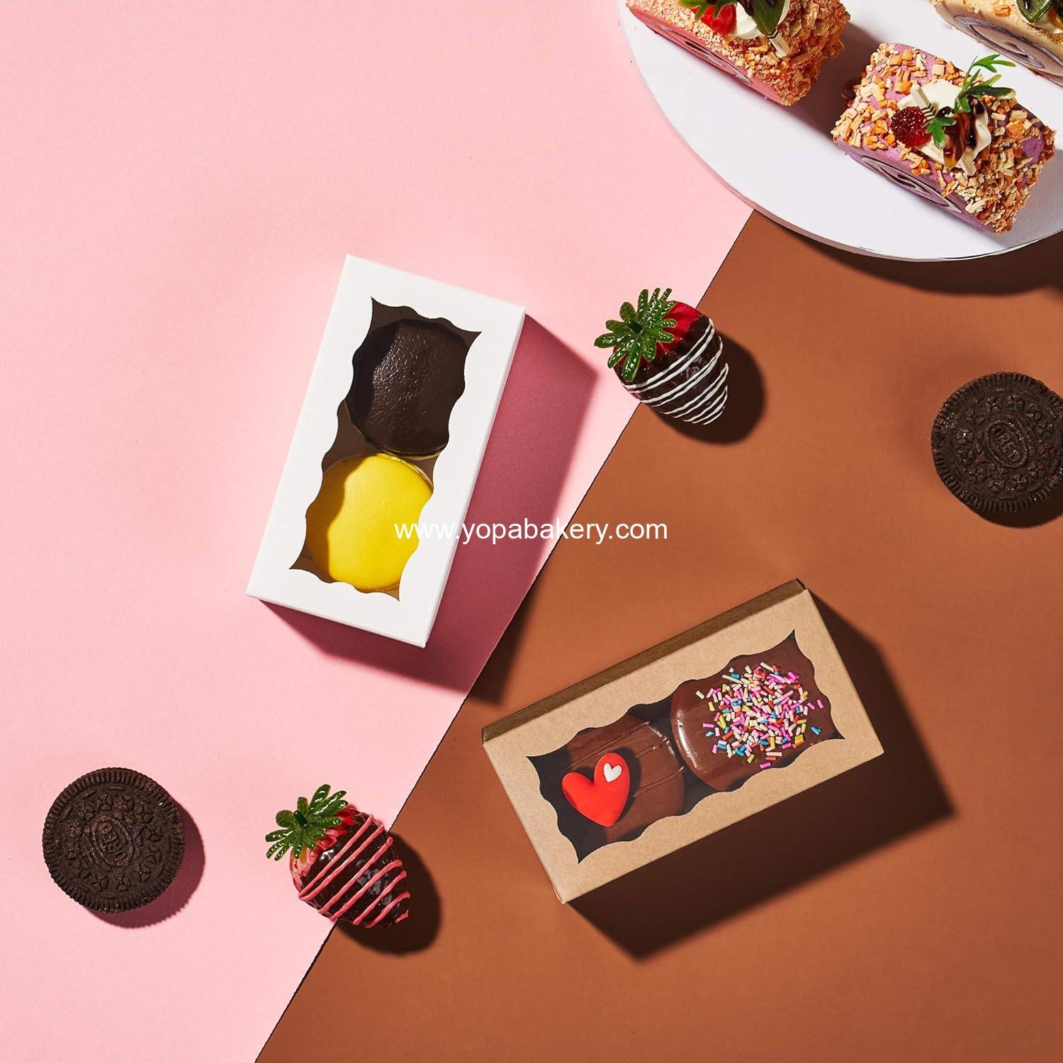 Wholesale 12PCS Premium White Macaron Boxes 4.17 x 2.16 x 1.37 Inches for 2 - Macaron Packaging for Wedding, Party, Thank You Favors - Factory