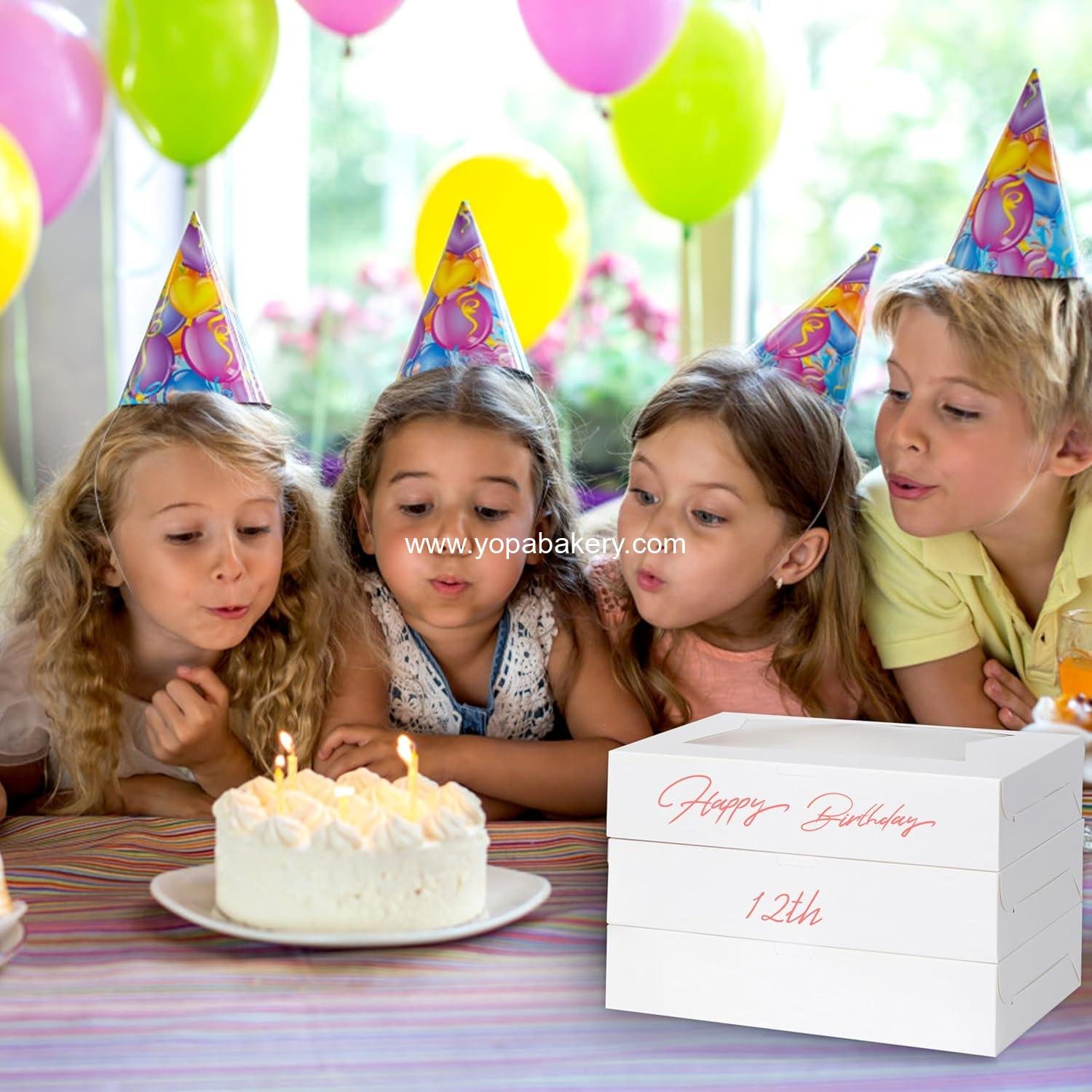 Wholesale 10-Pack Bakery Boxes with Window, 12x8x2.5 Inch Cookie Boxes, White Treat Boxes for Donuts, Muffins, Pies, Chocolates - Dessert Packaging for Baked Goods Factory