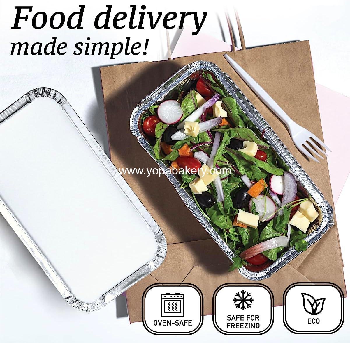 Wholesale 55 Pack Aluminum Loaf Pans with Lids - 1.5 LB Disposable Baking Tins, Lunch Containers, Single Serve Dishes - Foil Bread Pans 7.8 x 4.3 x 2 Inches Factory