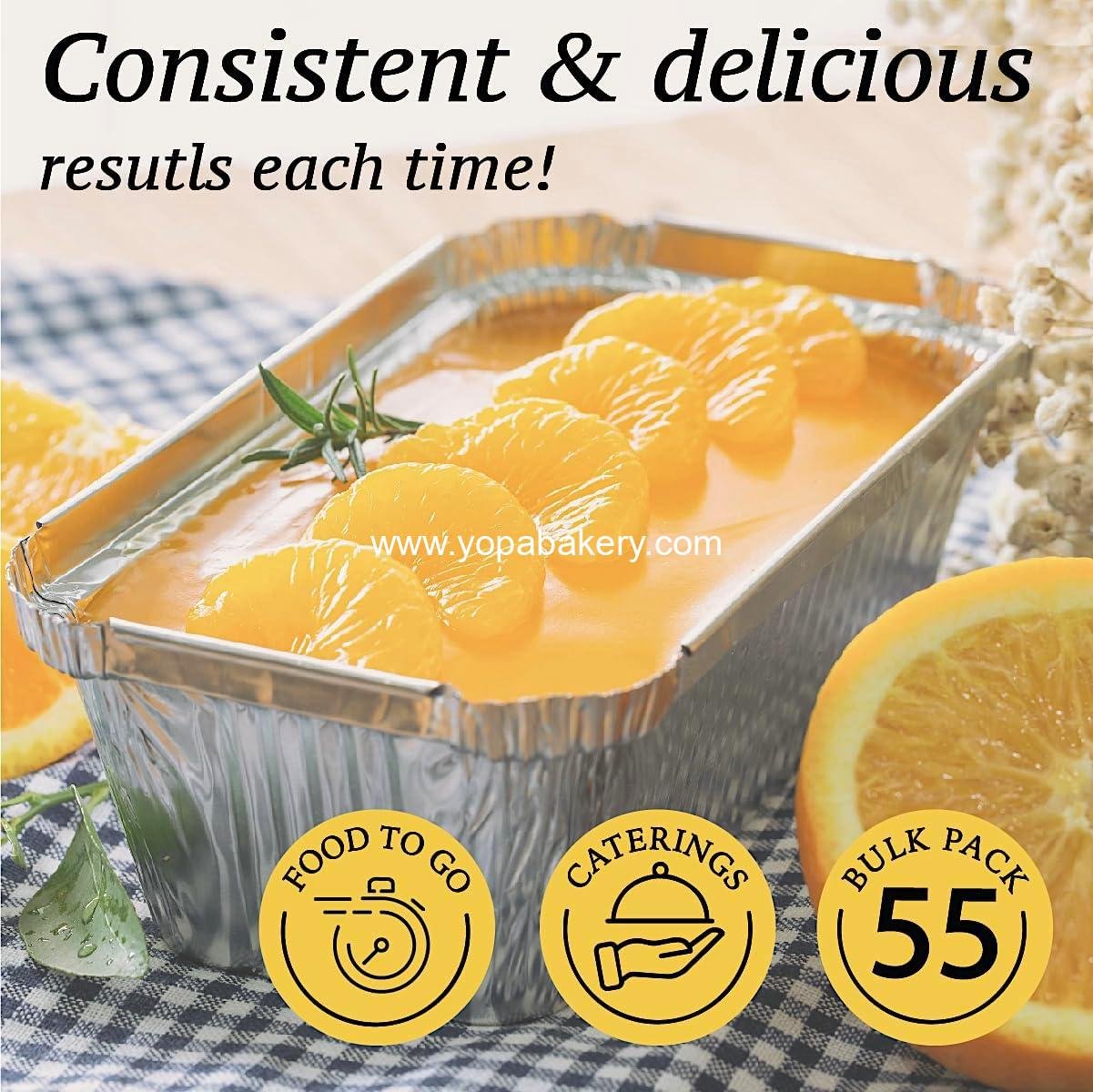 Wholesale 55 Pack Aluminum Loaf Pans with Lids - 1.5 LB Disposable Baking Tins, Lunch Containers, Single Serve Dishes - Foil Bread Pans 7.8 x 4.3 x 2 Inches Factory