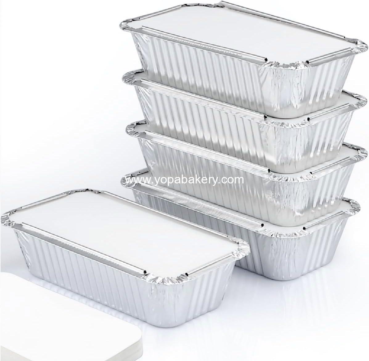 Spare Essentials (55 Pack Aluminum Loaf Pans with Lids 1.5 LB Disposable Bread Tins for Baking, Lunch Containers, Single Serve Baking Dishes - Foil Loaf Pans, Aluminum Bread Pans 7.8 x 4.3 x2 Inches