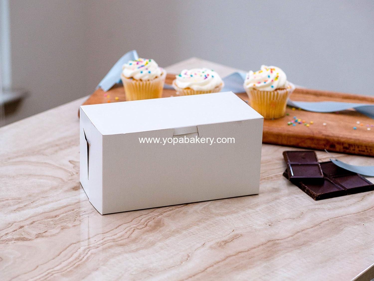 Wholesale One-Piece Non-Window Bakery Boxes, 12x12x5 Inches, White Paper, 100 Count - Factory