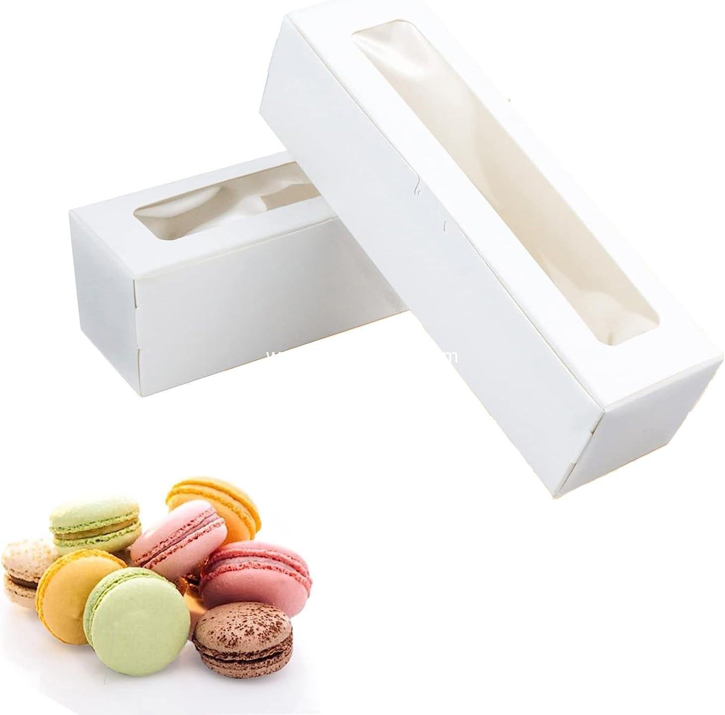 Wholesale Macaron Boxes for 6 to 10 Macarons, 20 Pack, 8x3x2 Inches Macaron Packaging for Home DIY Baking (White) - Factory