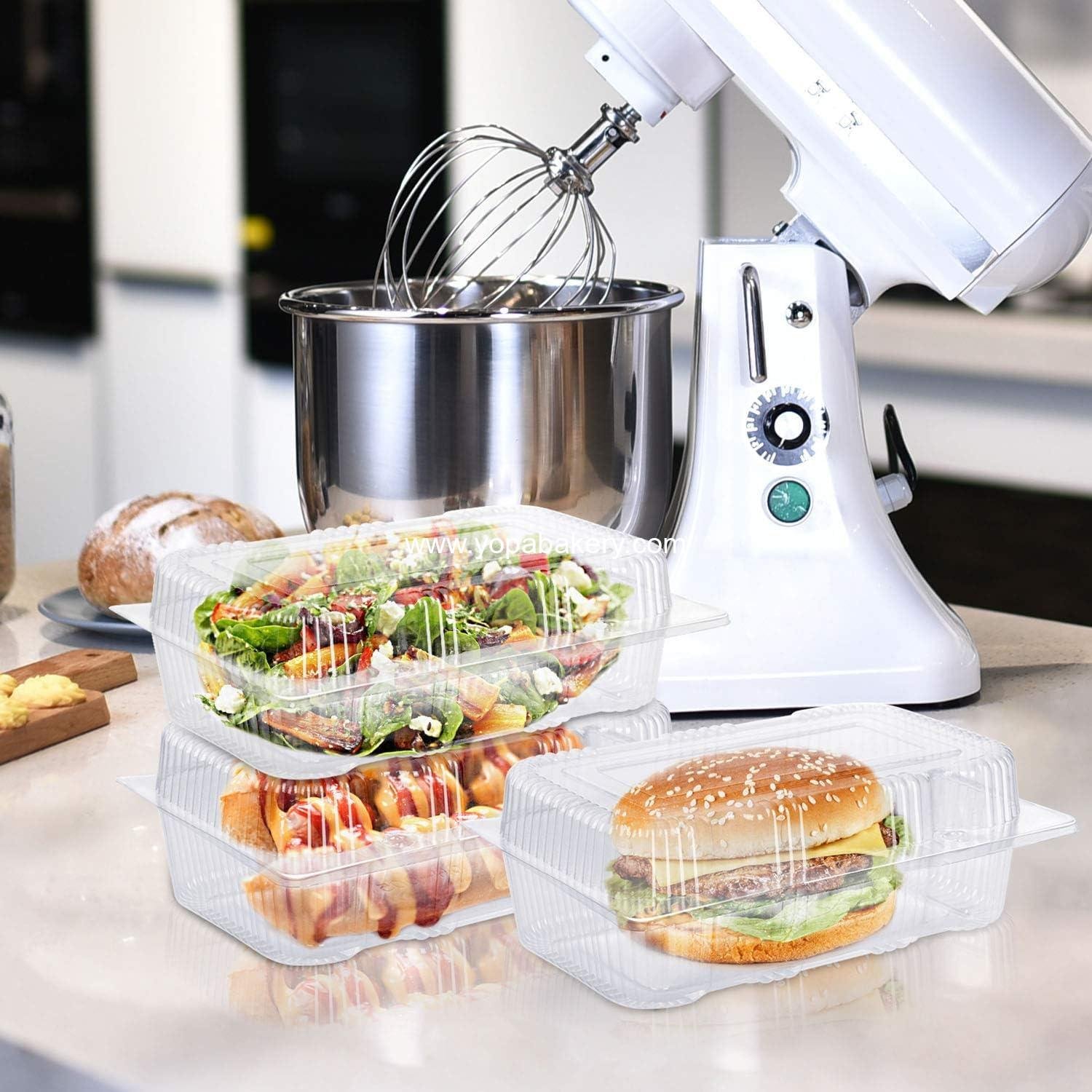 Wholesale Upgrade Clear Hinged Food Containers - 50 Pcs, 9