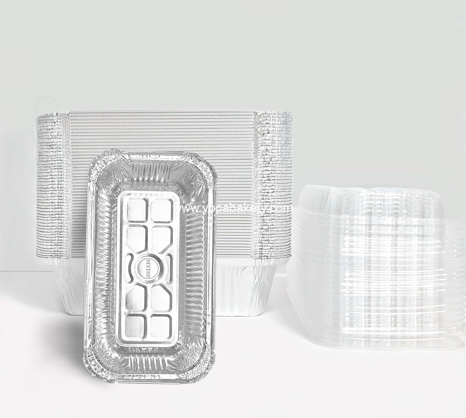 Wholesale Aluminum Foil Bread Pans Disposable | 1.5lb Loaf Pans with Lids | 50 Pack | Ideal for Baking, Storing, Takeout - Dessert Boxes Factory Wholesale Aluminum Foil Bread Pans Disposable | 1.5lb Loaf Pans with Lids | 50 Pack | Ideal for Baking, Storing, Takeout - Dessert Boxes Factory