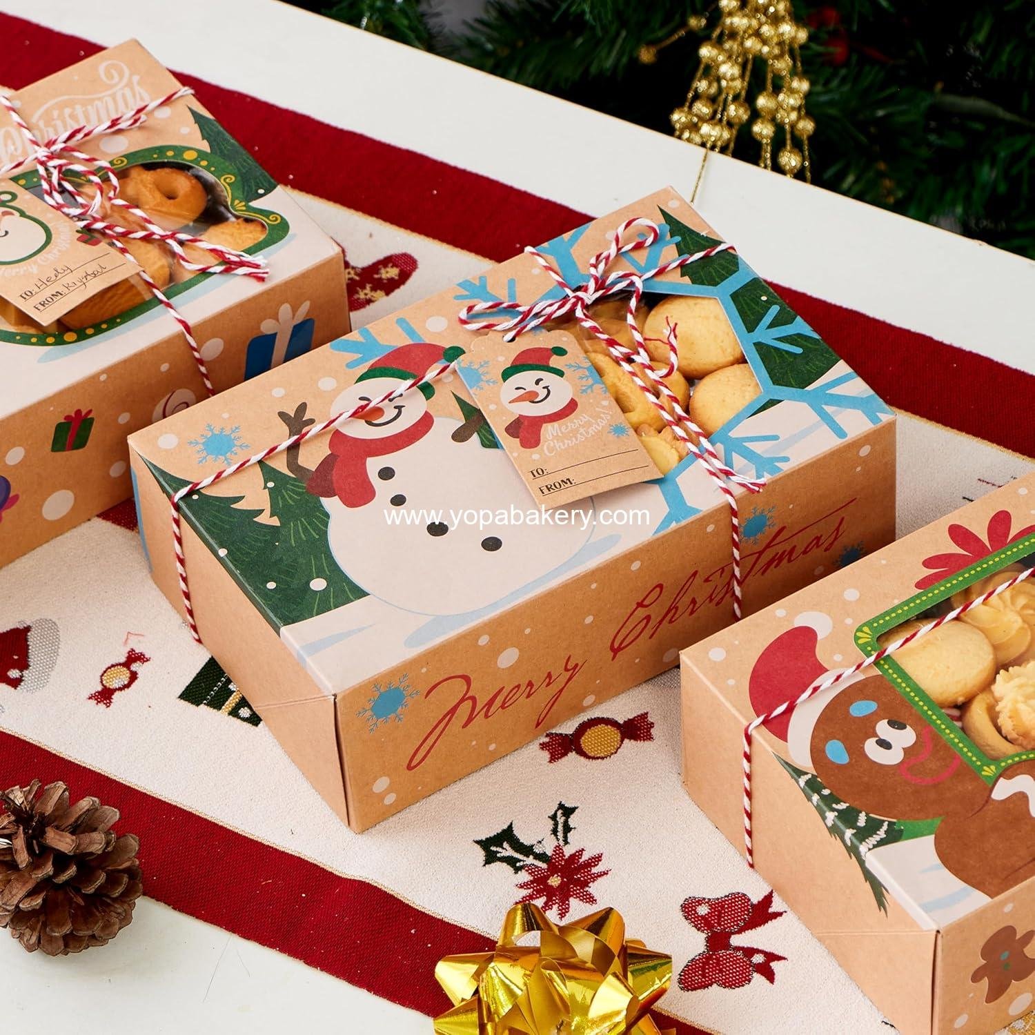 Wholesale 24 PCS Christmas Cookie Gift Baking Box 8.75