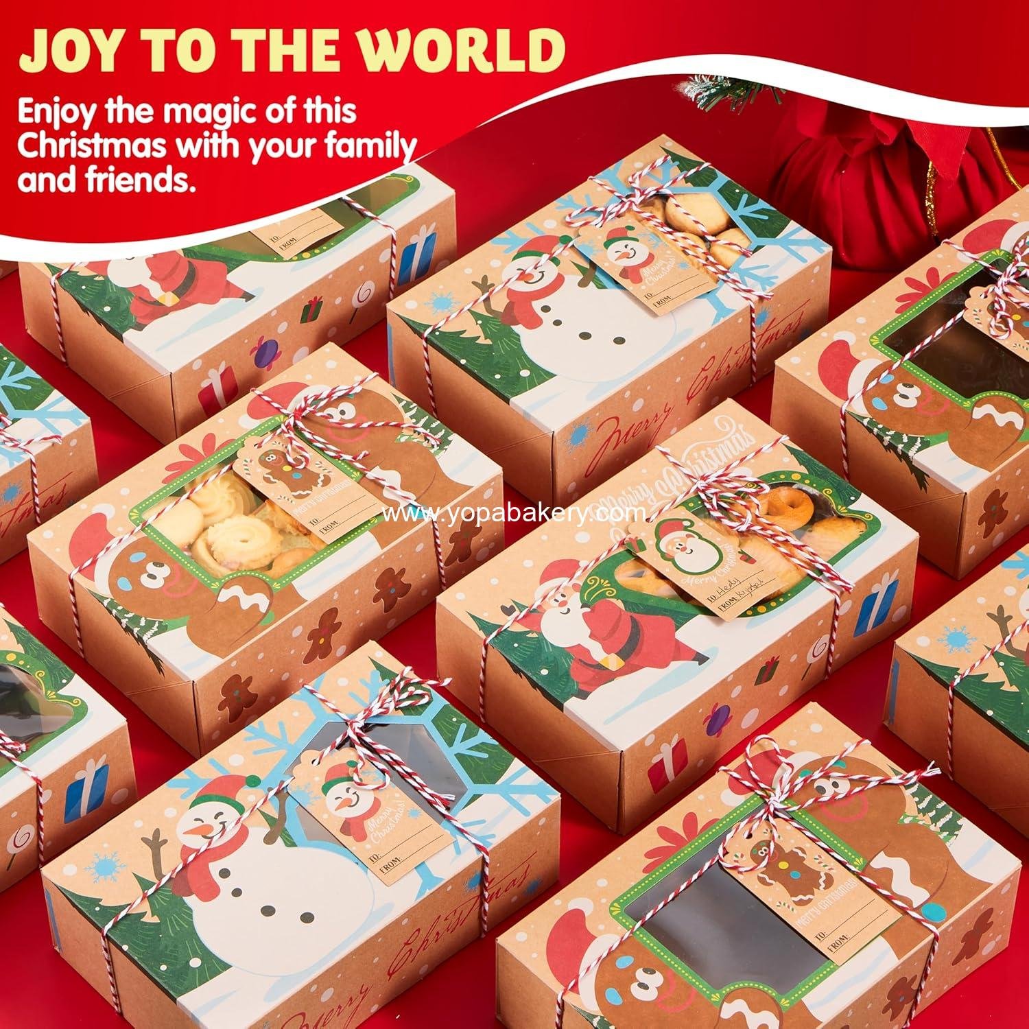 Wholesale 24 PCS Christmas Cookie Gift Baking Box 8.75