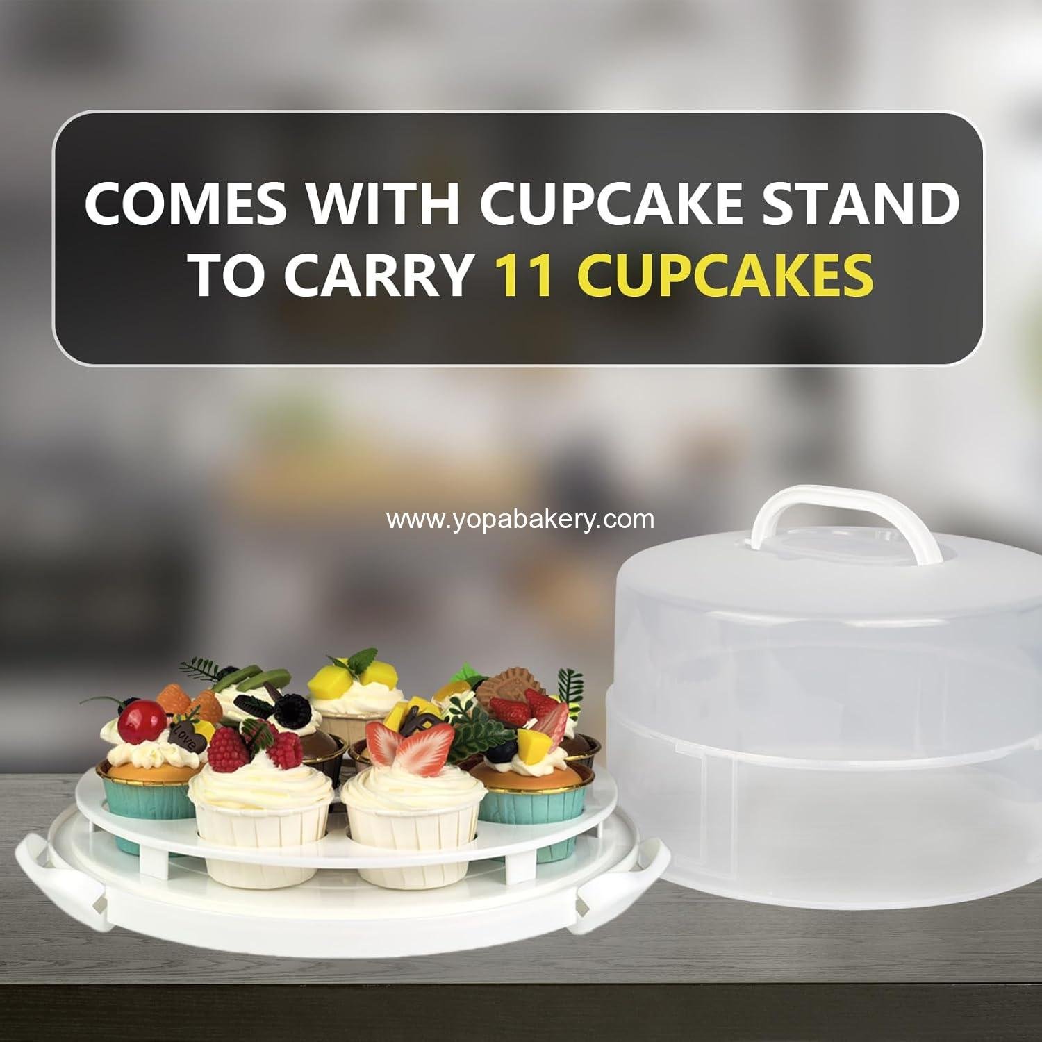 Wholesale 12 Inch Cake Carrier with Lid and Handles, Insulated Bag for Safe Transportation of Buttercream, Ideal for Cakes, Pies, and Cupcakes (Grey) Factory