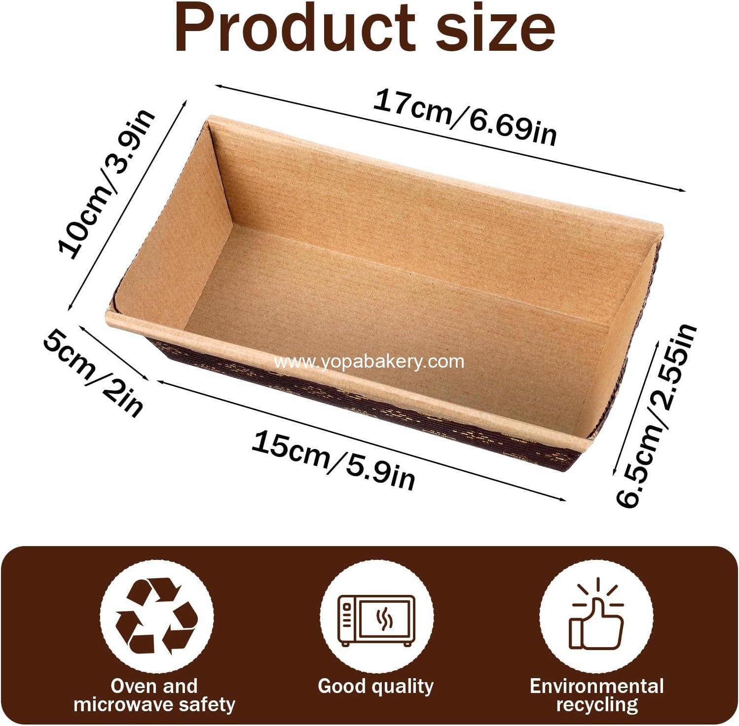 Wholesale 50 Pack Disposable Paper Loaf Pans, 6 x 2.5 x 2 Inch Baking Molds for Quick Bread and Small Pumpkin Breads, Microwave and Freezer Safe - Factory