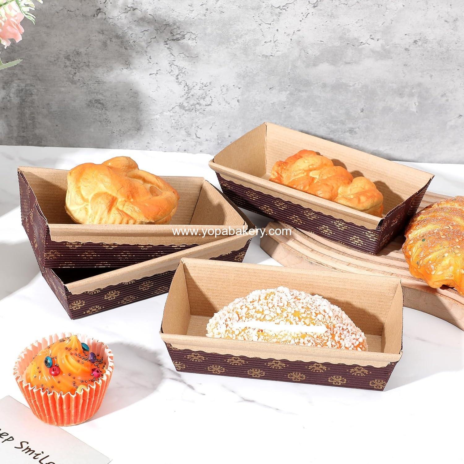 Wholesale 50 Pack Disposable Paper Loaf Pans, 6 x 2.5 x 2 Inch Baking Molds for Quick Bread and Small Pumpkin Breads, Microwave and Freezer Safe - Factory