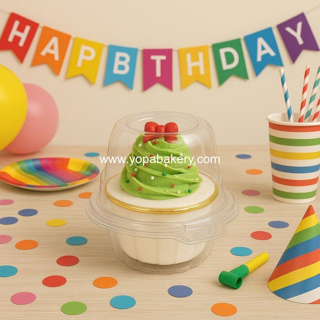 Wholesale 50 Pcs Cupcake Containers, Clear Plastic Holders with Lids, Spacious 3