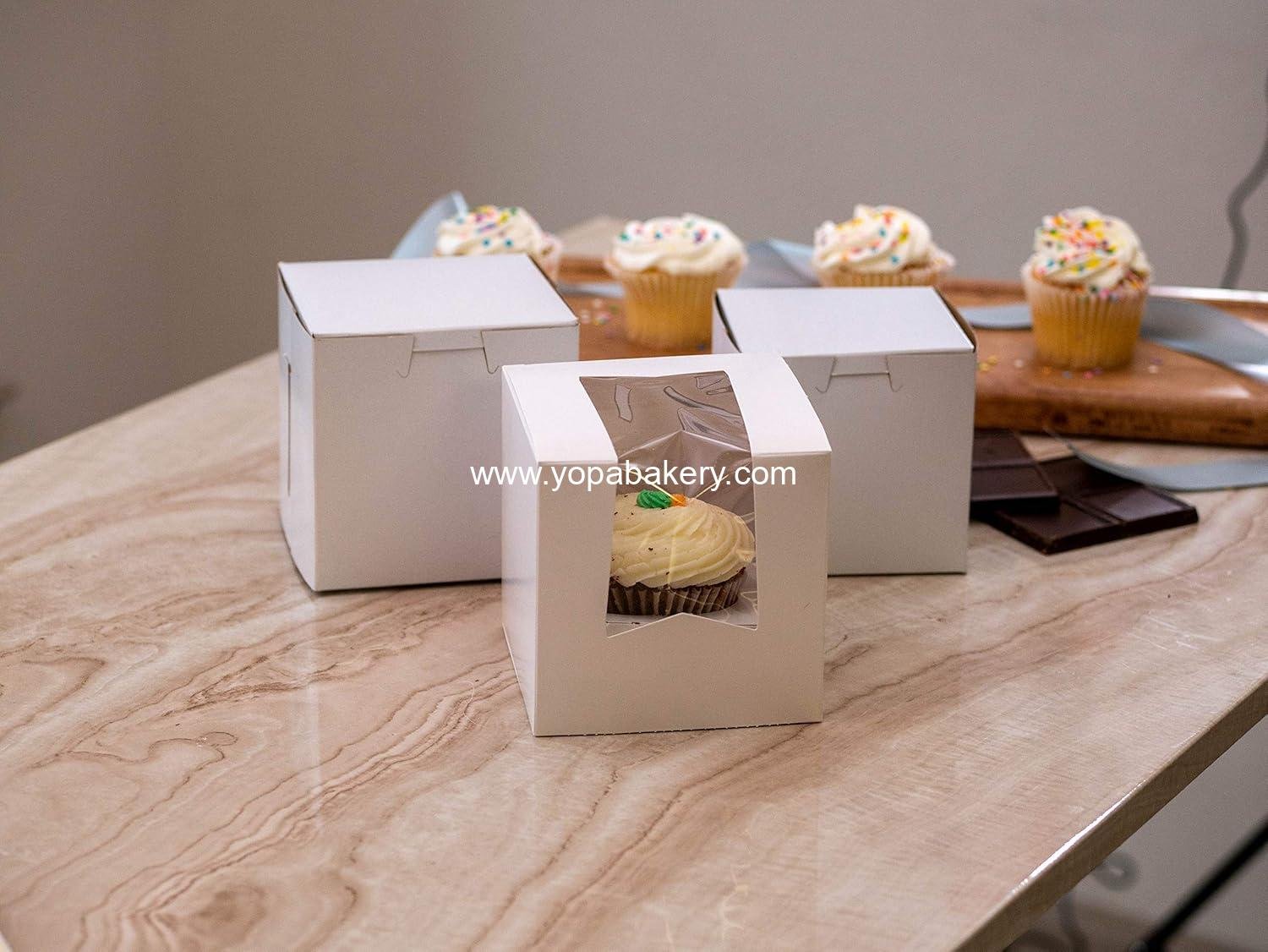 Wholesale Automatic Bakery Box with Clear Lid, 9x9x2.5 inches, 200 Quantity for Pies, Donuts, Pastries, White - Factory