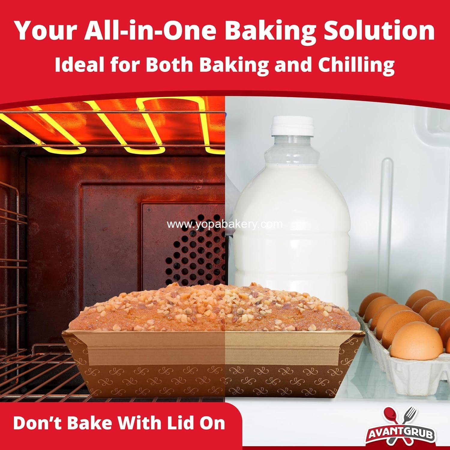 Wholesale 1Lb Paper Loaf Pans, 10 Pack – Disposable Bakeable Kraft Pans for Baking Bread, Meatloaf, Bundt Cakes, and Holiday Treats - Factory