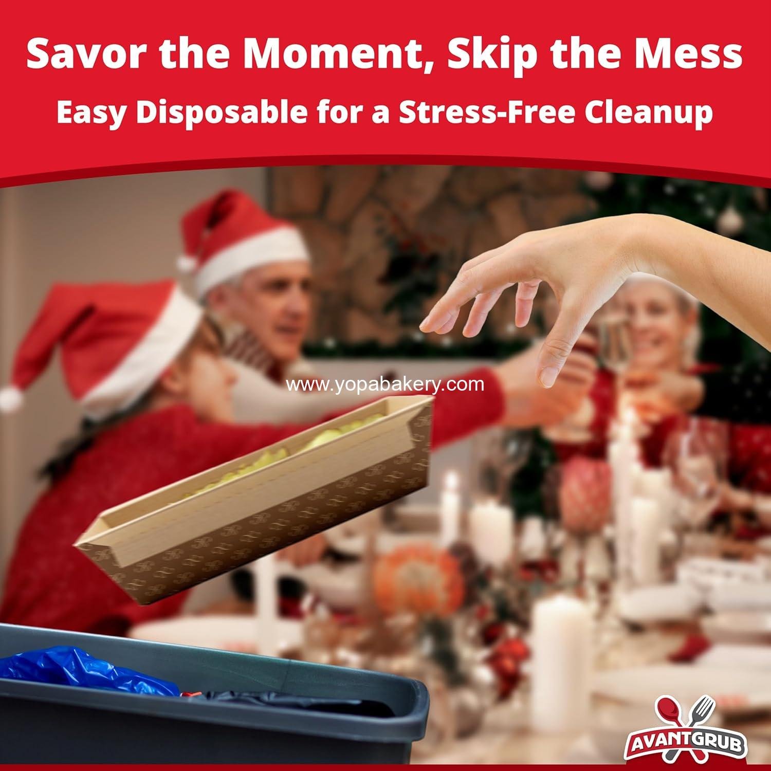 Wholesale 1Lb Paper Loaf Pans, 10 Pack – Disposable Bakeable Kraft Pans for Baking Bread, Meatloaf, Bundt Cakes, and Holiday Treats - Factory