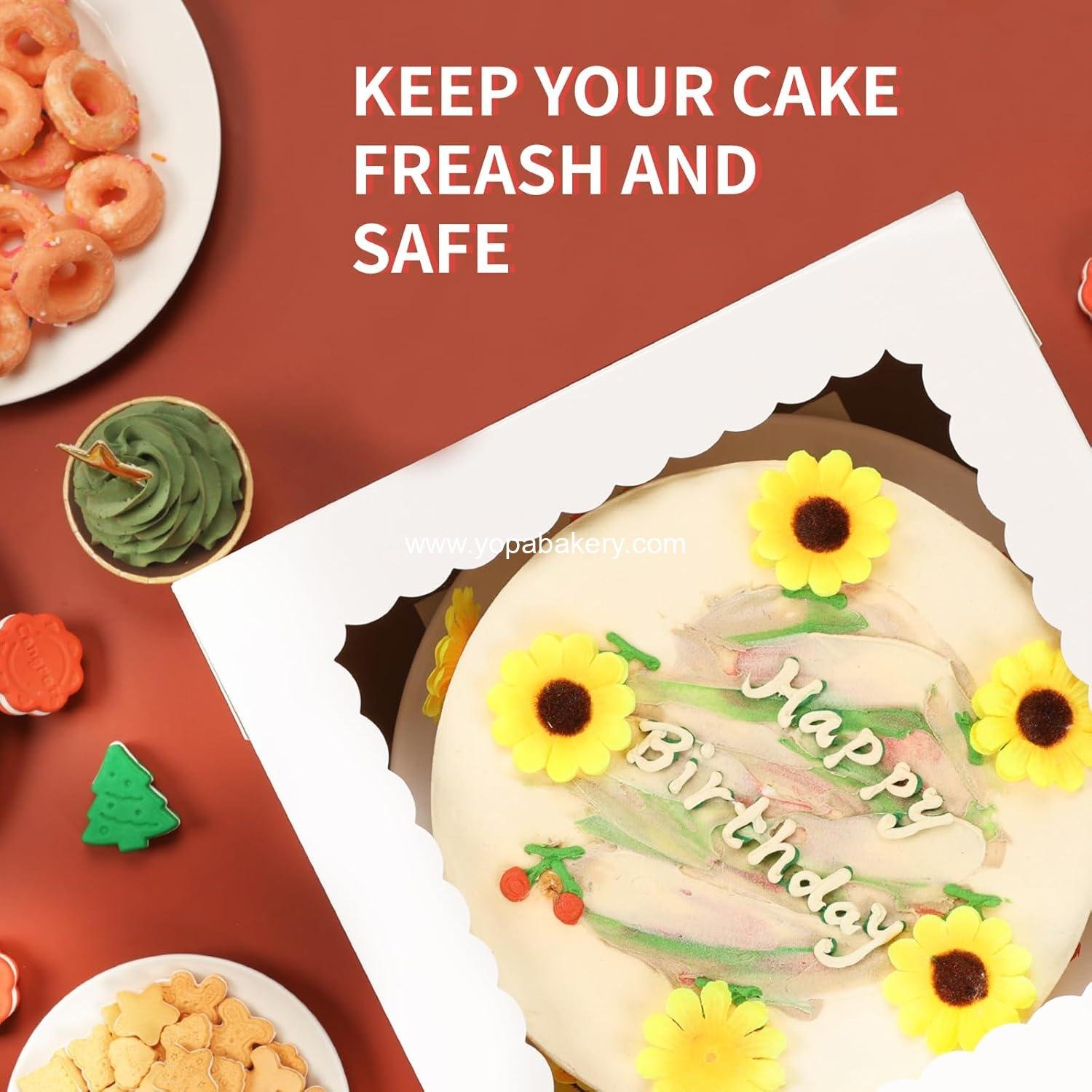 Wholesale Tall Cake Boxes with Window, 12 Pcs in 3 Sizes: 12x12x12, 10x10x10, 8x8x8 Inches, Disposable Bakery Carrier for Take Out, 2 or 3 Tier, Perfect for Valentine's Day and Mother's Day, Factory Wholesale Tall Cake Boxes with Window, 12 Pcs in 3 Sizes: 12x12x12, 10x10x10, 8x8x8 Inches, Disposable Bakery Carrier for Take Out, 2 or 3 Tier, Perfect for Valentine's Day and Mother's Day, Factory