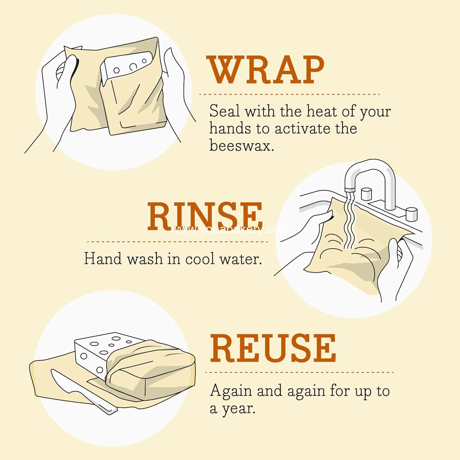 OEM Beeswax Wraps for Food - Reusable Bread Storage Bags - Organic Eco-Friendly Alternative to Aluminum Foil and Plastic Wrap - Ideal for Sourdough - Wholesale Factory