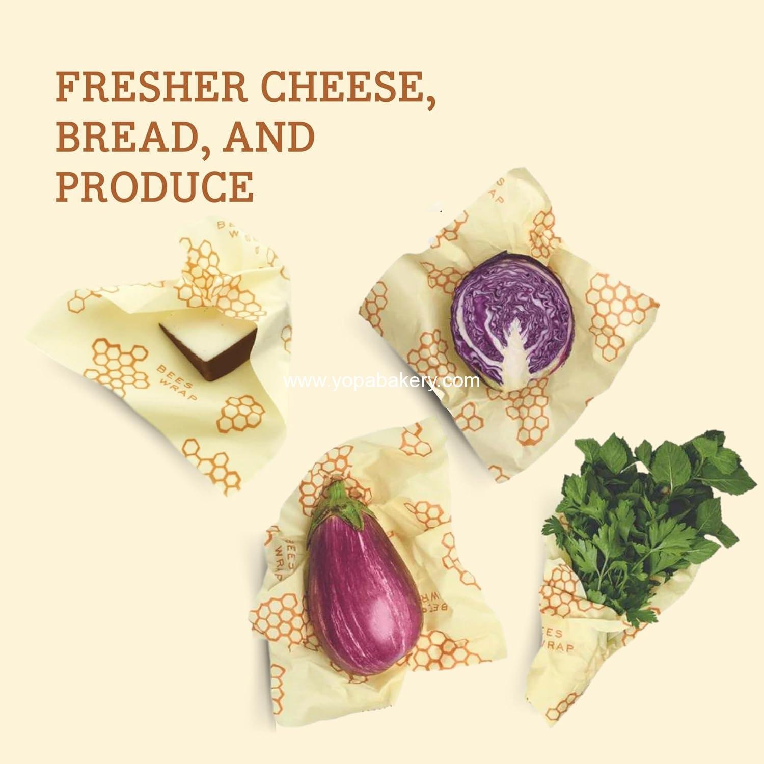 OEM Beeswax Wraps for Food - Reusable Bread Storage Bags - Organic Eco-Friendly Alternative to Aluminum Foil and Plastic Wrap - Ideal for Sourdough - Wholesale Factory