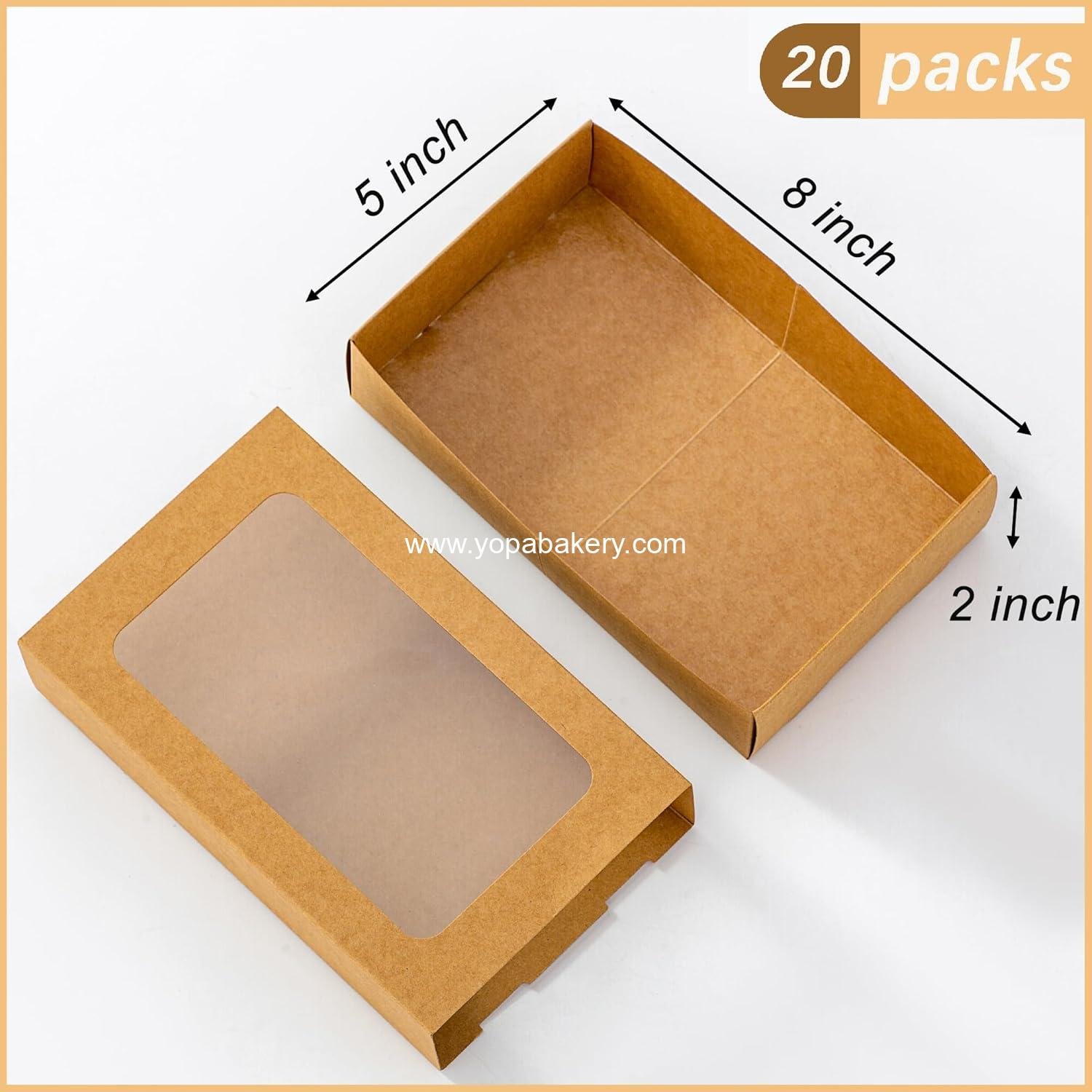 Wholesale 20PCS Macaron Boxes for 12, Chocolate Covered Strawberry Packaging with Window, Ideal for Desserts, Truffles, and Gifts (Brown) - Factory