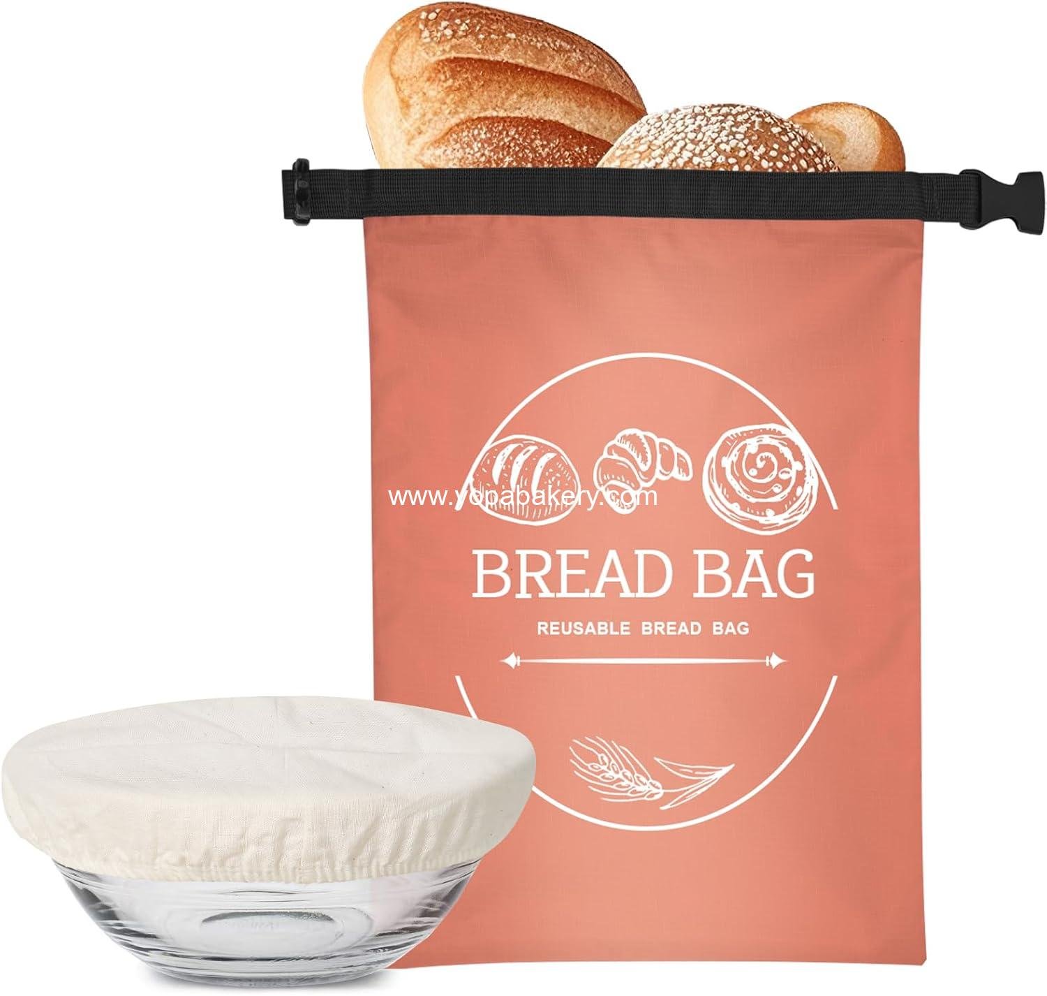 OEM Reusable Bread Bags for Homemade Bread & Sourdough - Linen Cover, Freezer-Safe Storage to Keep Bread Fresh for Days (XL, Orange) - Factory