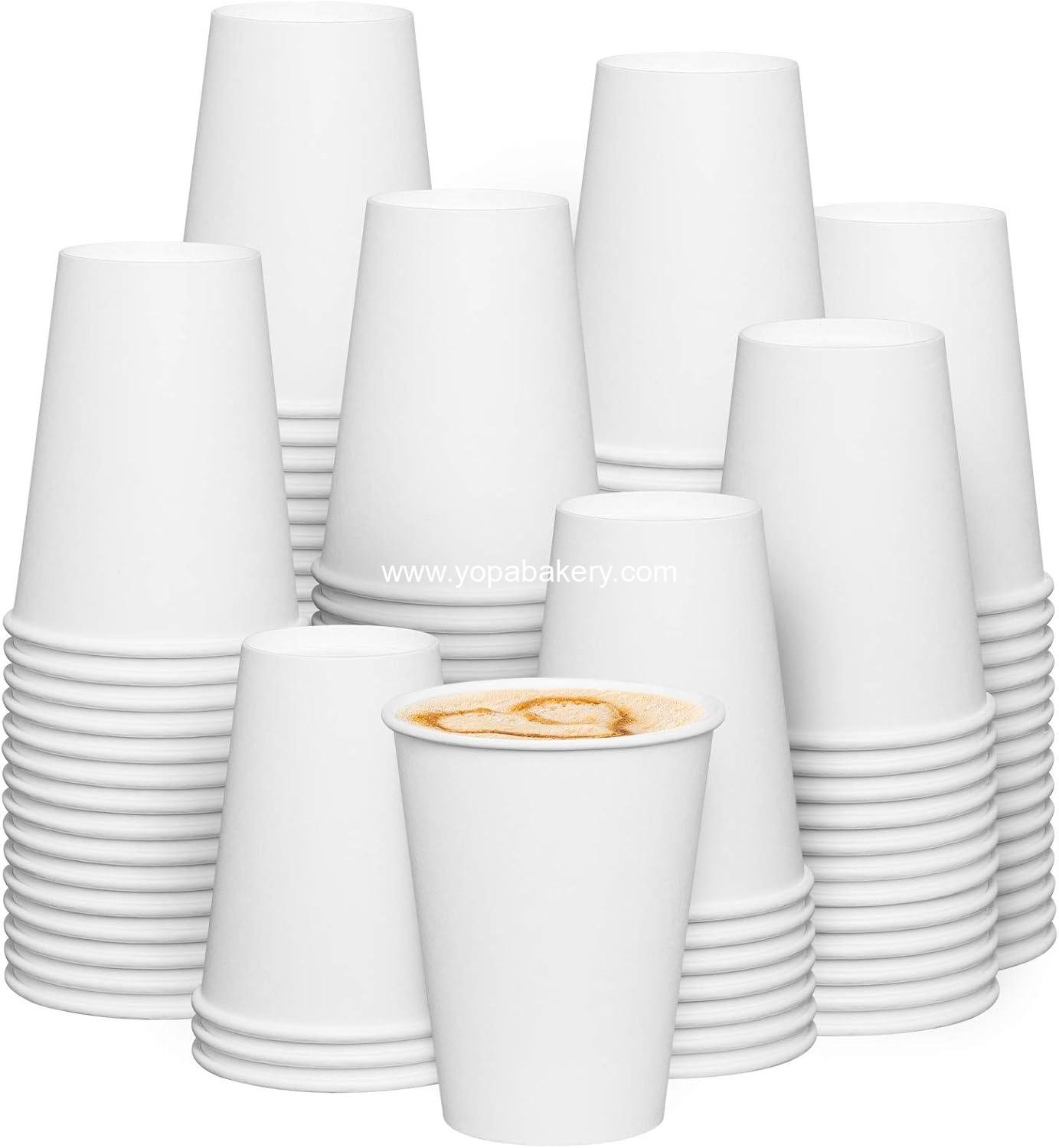 OEM White Paper Cups 12 oz - 300 Count Disposable Coffee Cups for Hot Drinks – Sturdy Eco-Friendly for Tea Cocoa & More – Factory