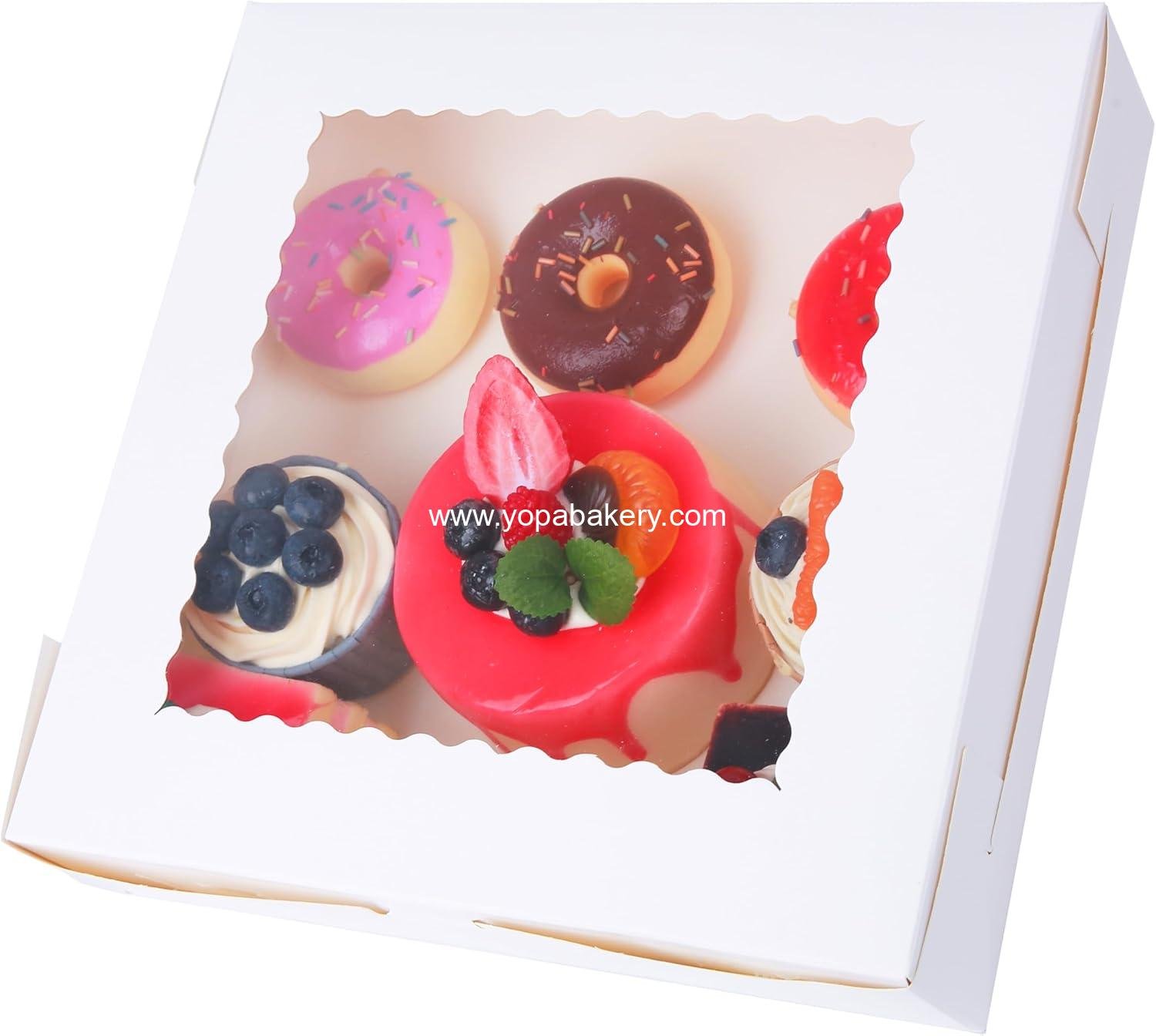 Wholesale 10 Packs Pie Boxes with Window, 10x10x2.5 Inches White Cookie Boxes for Desserts, Chocolate Covered Strawberries, Macarons, Muffins, Pastries, Donuts, Cakes, Baked Goods - Factory Wholesale 10 Packs Pie Boxes with Window, 10x10x2.5 Inches White Cookie Boxes for Desserts, Chocolate Covered Strawberries, Macarons, Muffins, Pastries, Donuts, Cakes, Baked Goods - Factory