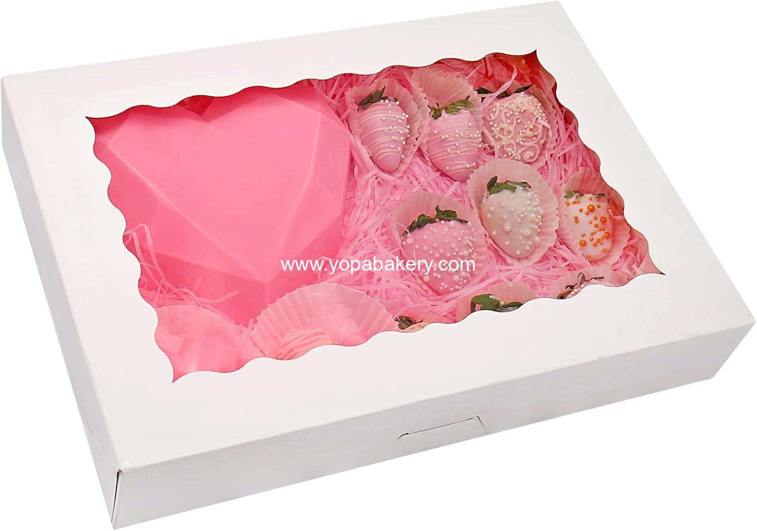 Wholesale 20-Pack Auto-Popup Bakery Boxes with Window - 14