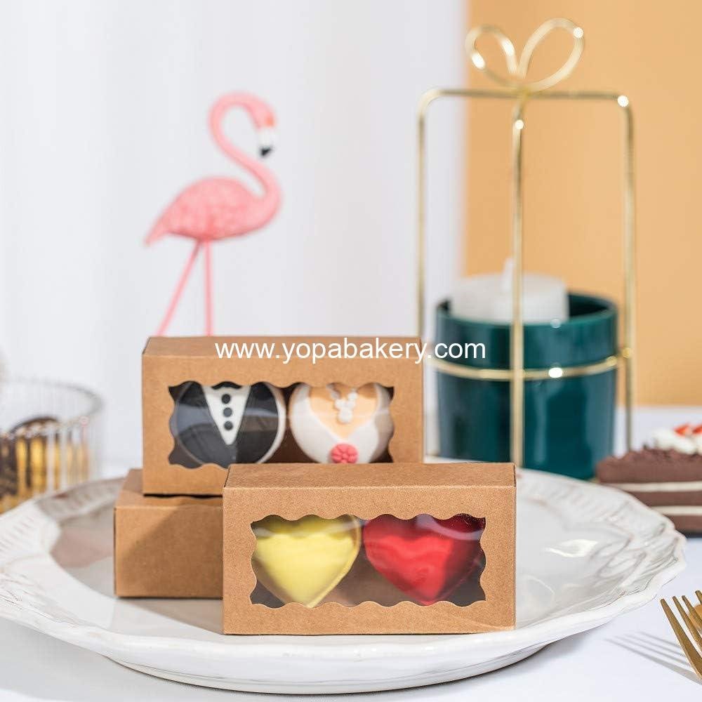 Wholesale 50PCS Macaron Boxes 4.17 x 2.16 x 1.37 Inches for 2, Macaron Container and Packaging for Weddings, Parties, Small Bakeries, Mini Pastries - Factory