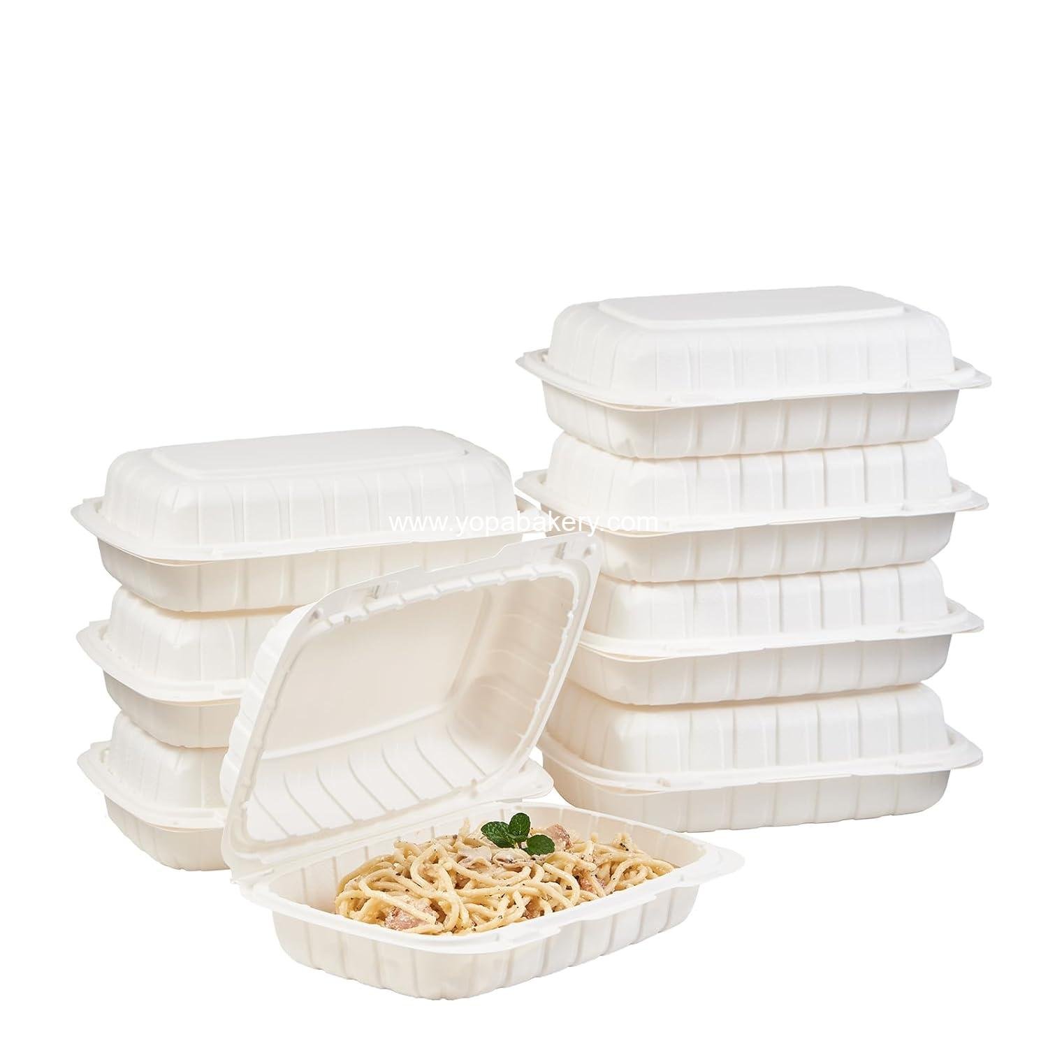 Wholesale 9X6 Heavy Duty 1-Compartment Plastic Clamshell Food Containers 50-Pack for Sandwich Salad Disposable Hinged Snap Lid Factory
