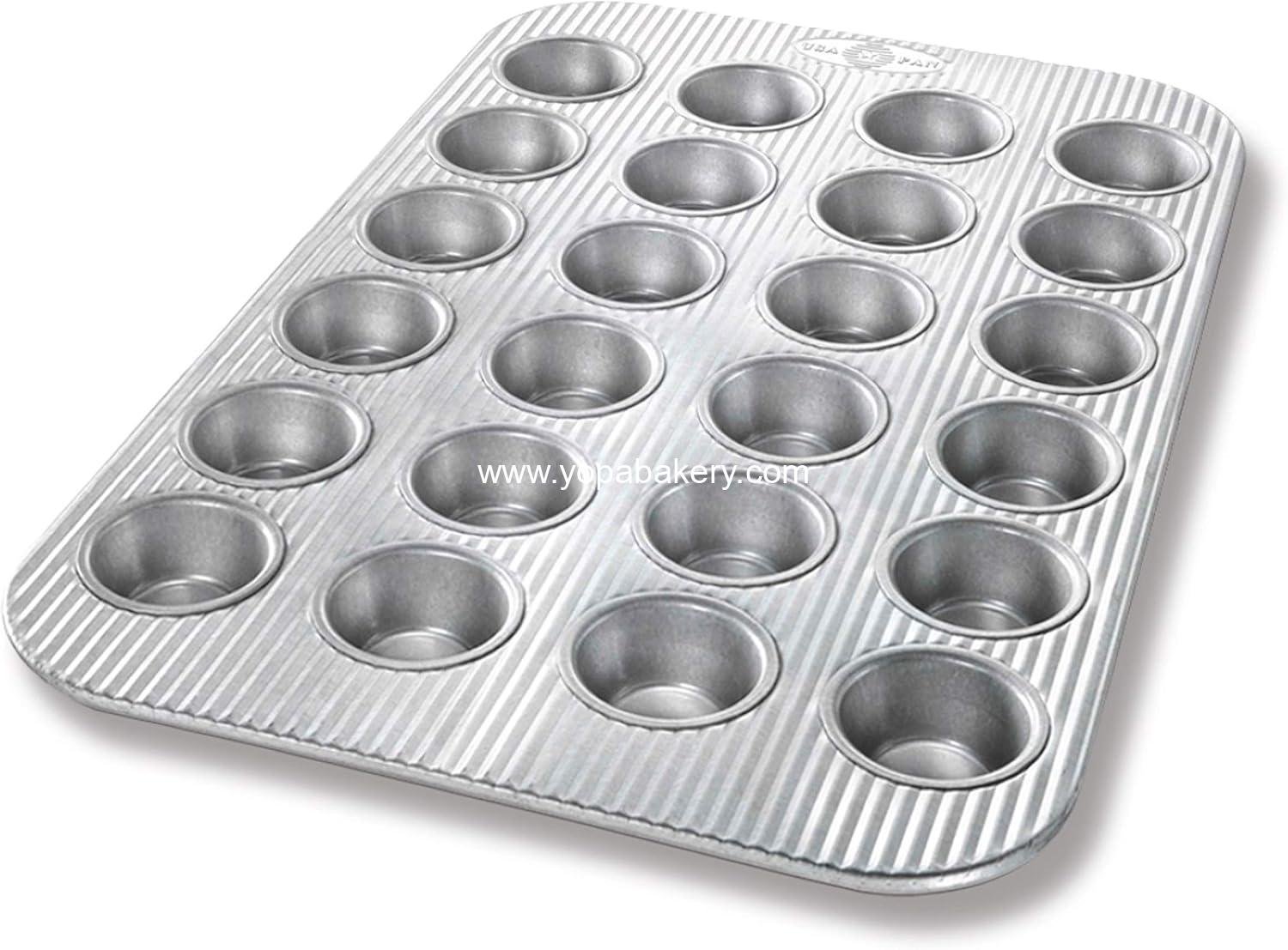 Wholesale Mini Cupcake and Muffin Pan 24-Well, Nonstick Quick Release Coating, Aluminized Steel, Factory
